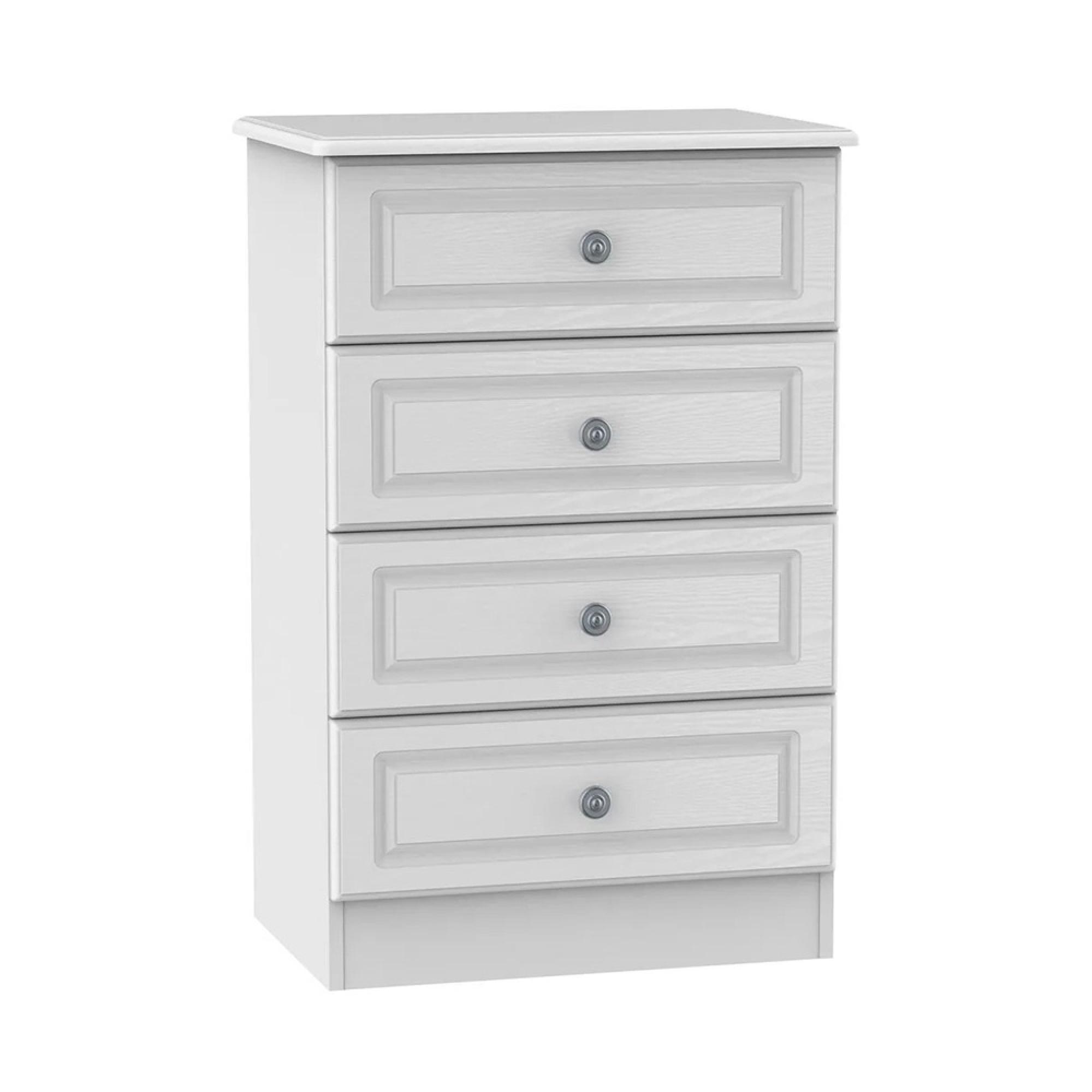 Pembroke Chest - Midi - 4 Drawer - White
