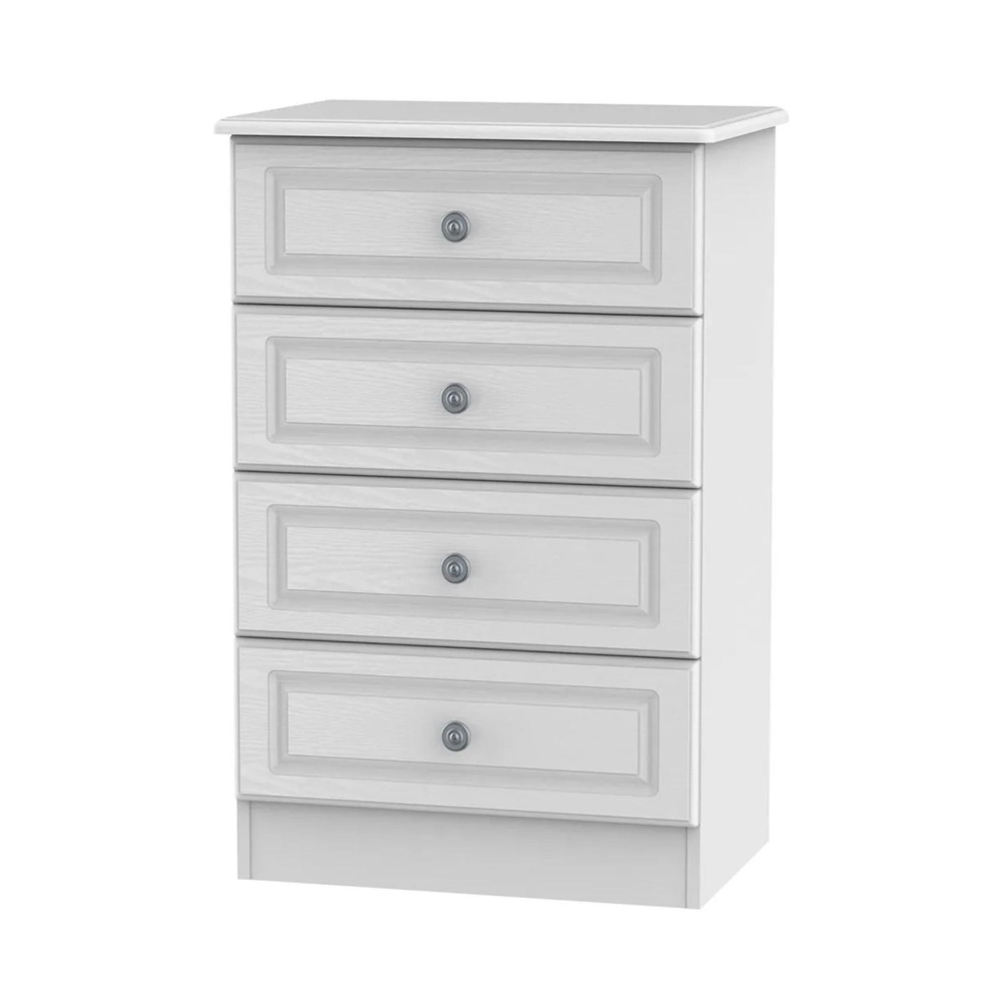 Pembroke Chest - Midi - 4 Drawer - White
