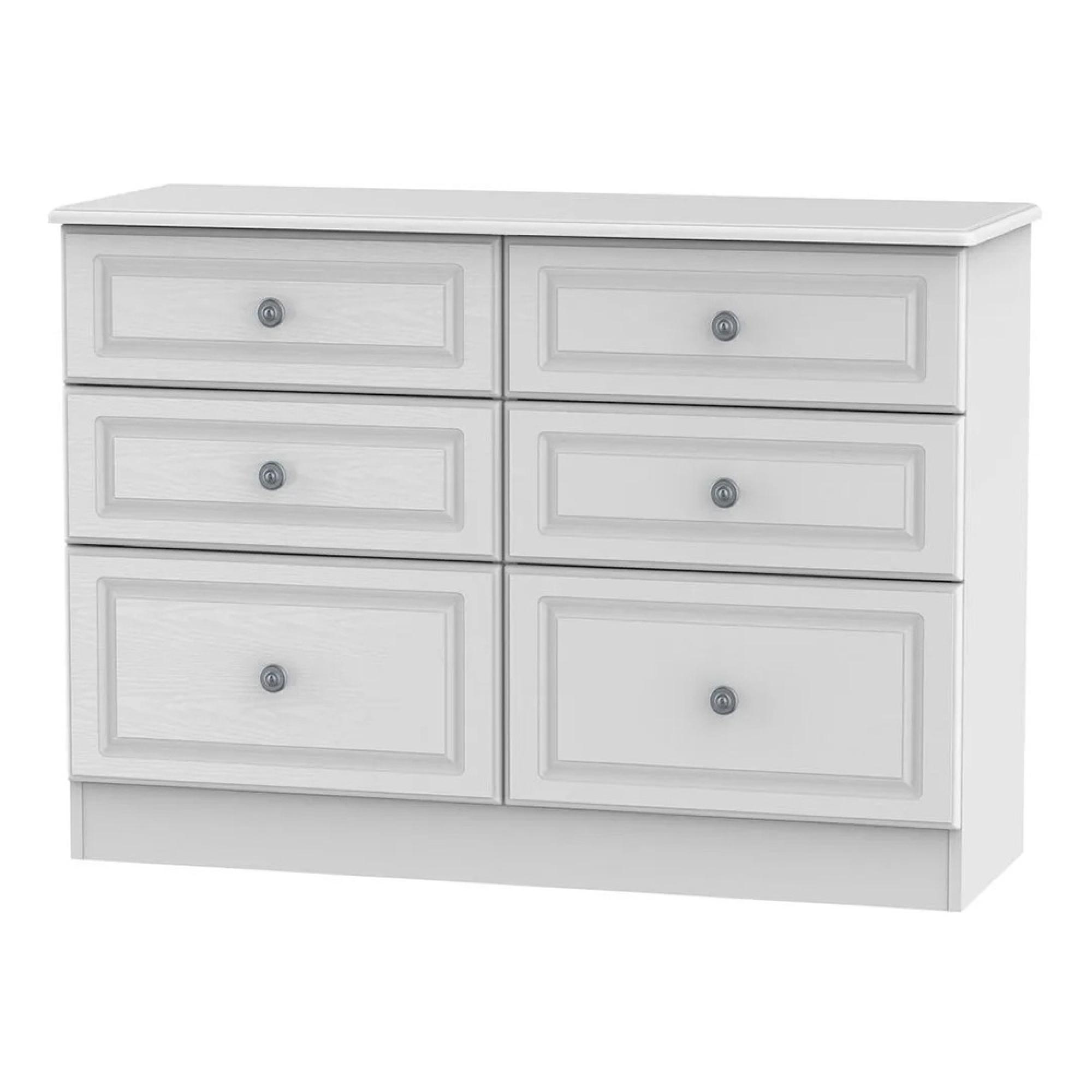 Pembroke Chest - Midi - 6 Drawer - White