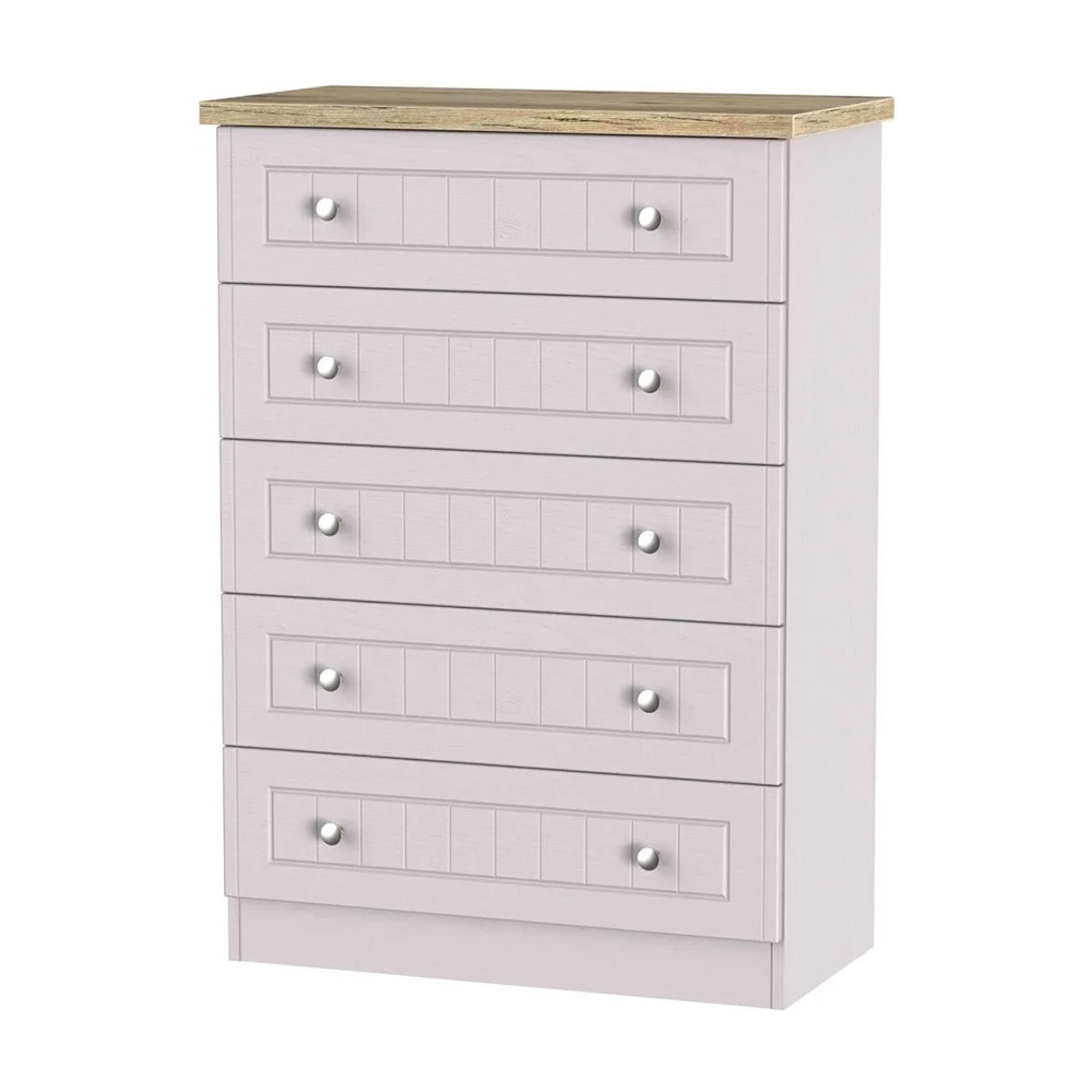 Vienna Chest - 5 Drawer - Cashmere
