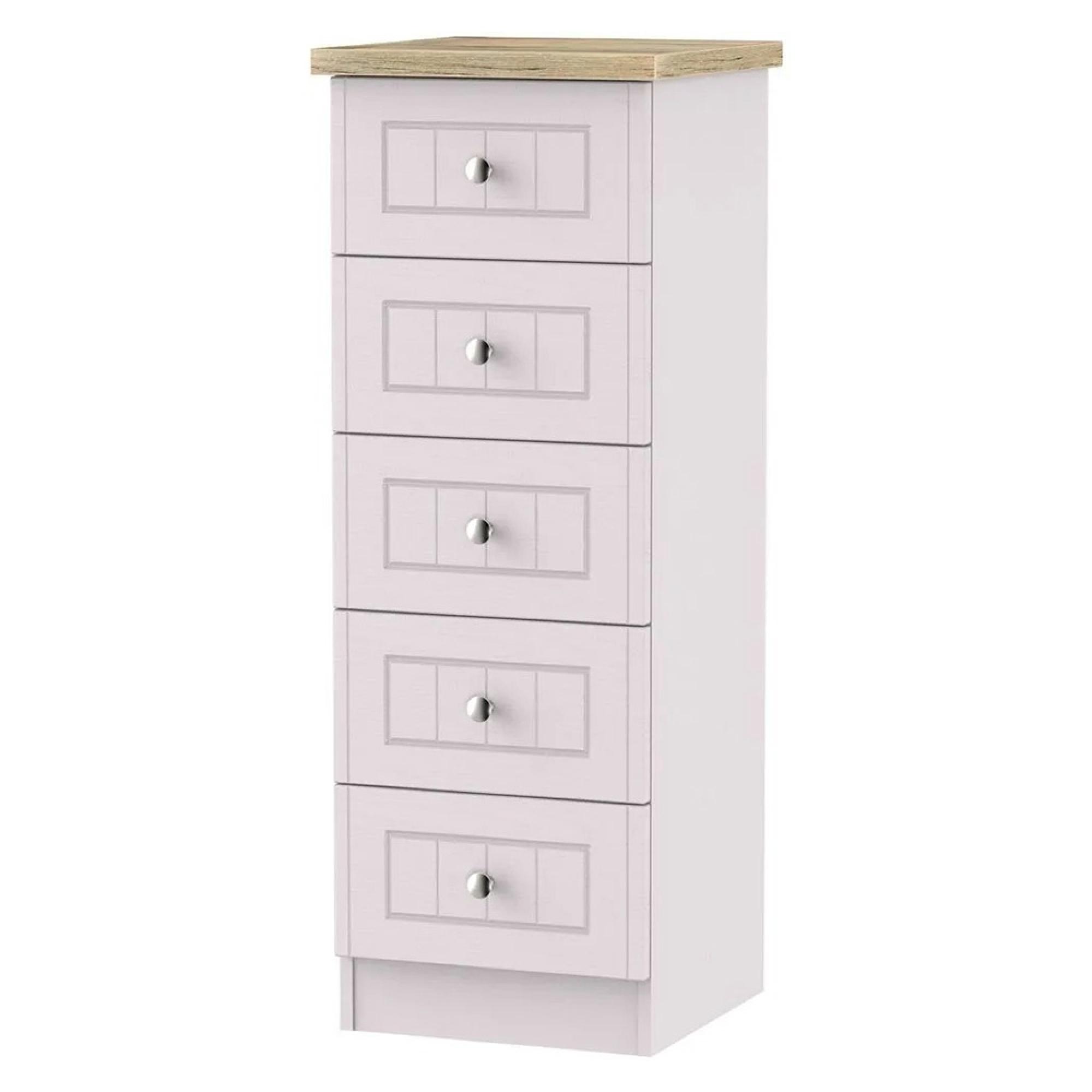 Vienna Chest - 5 Drawer - Narrow - Cashmere