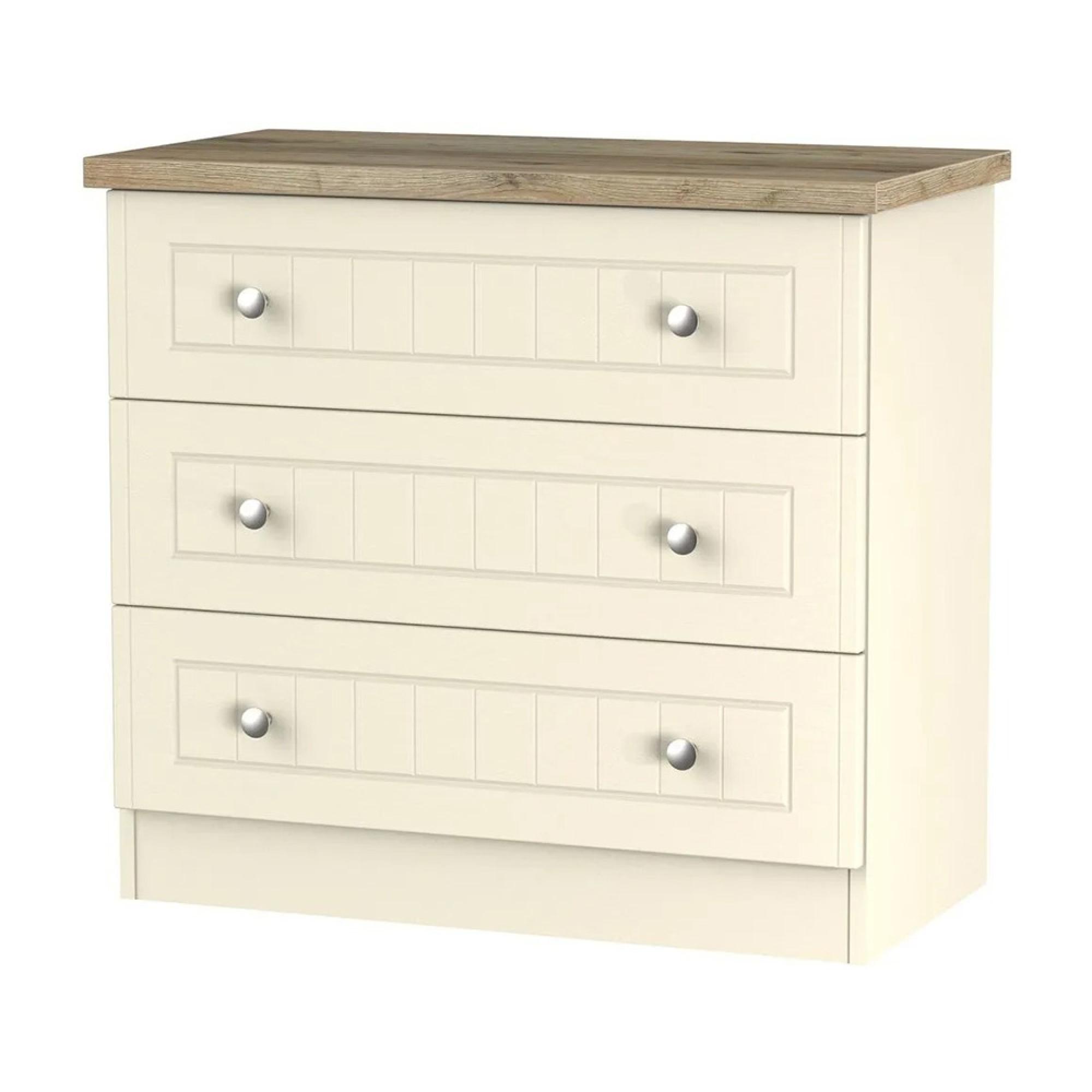 Vienna Chest - 3 Drawer - Small - Cream