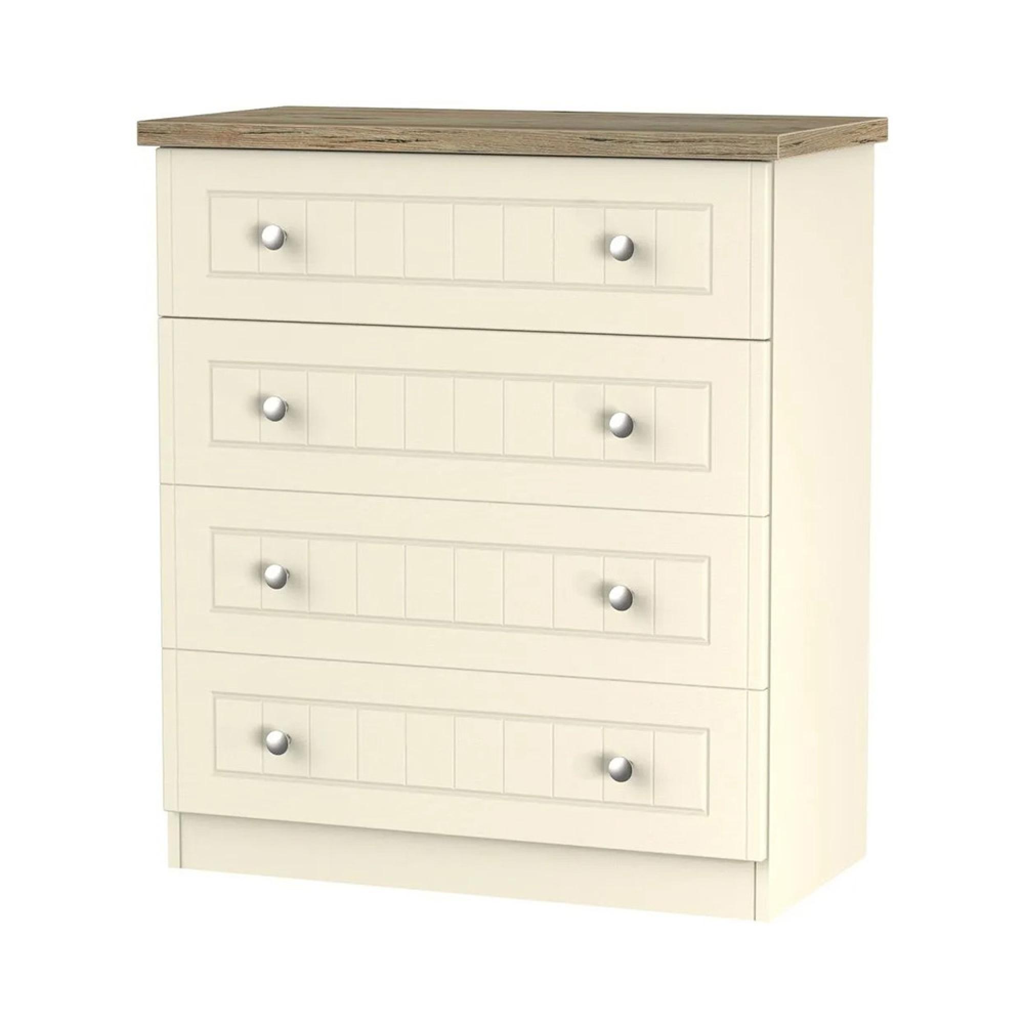 Vienna Chest - 4 Drawer - Cream
