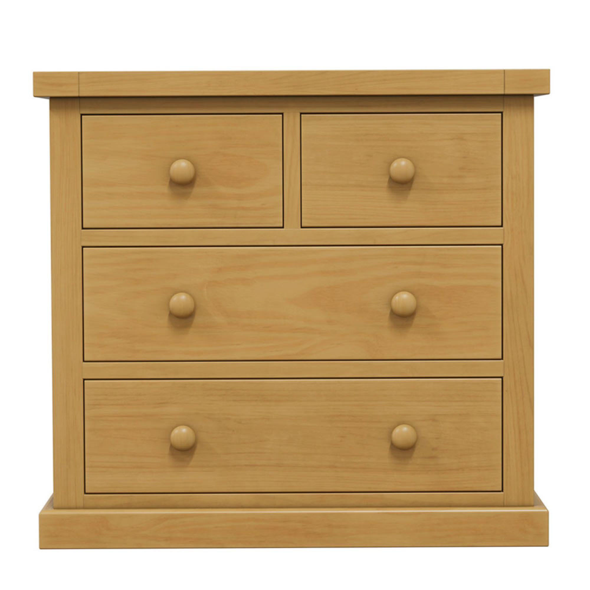 Churchill Waxed Pine 2+2 Drawer Chest