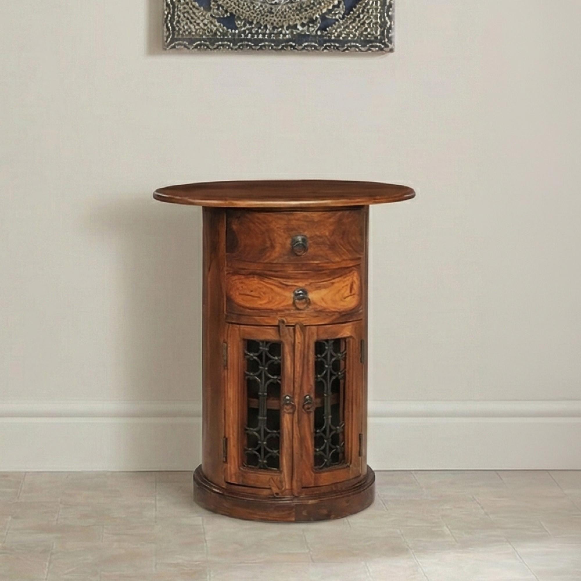 Indian Sheesham 2 Drawer Drum Chest