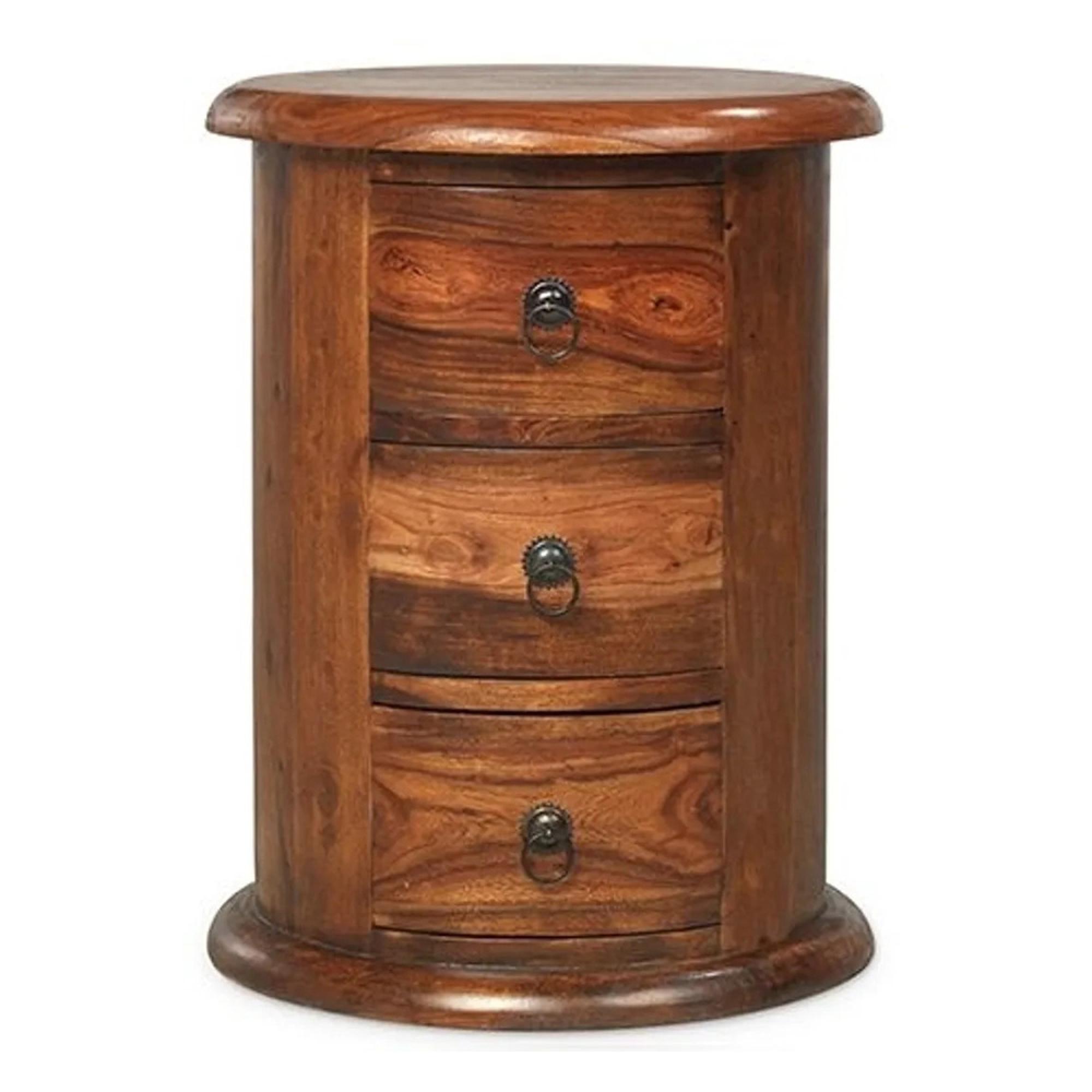 Indian Sheesham 3 Drawer Drum Chest