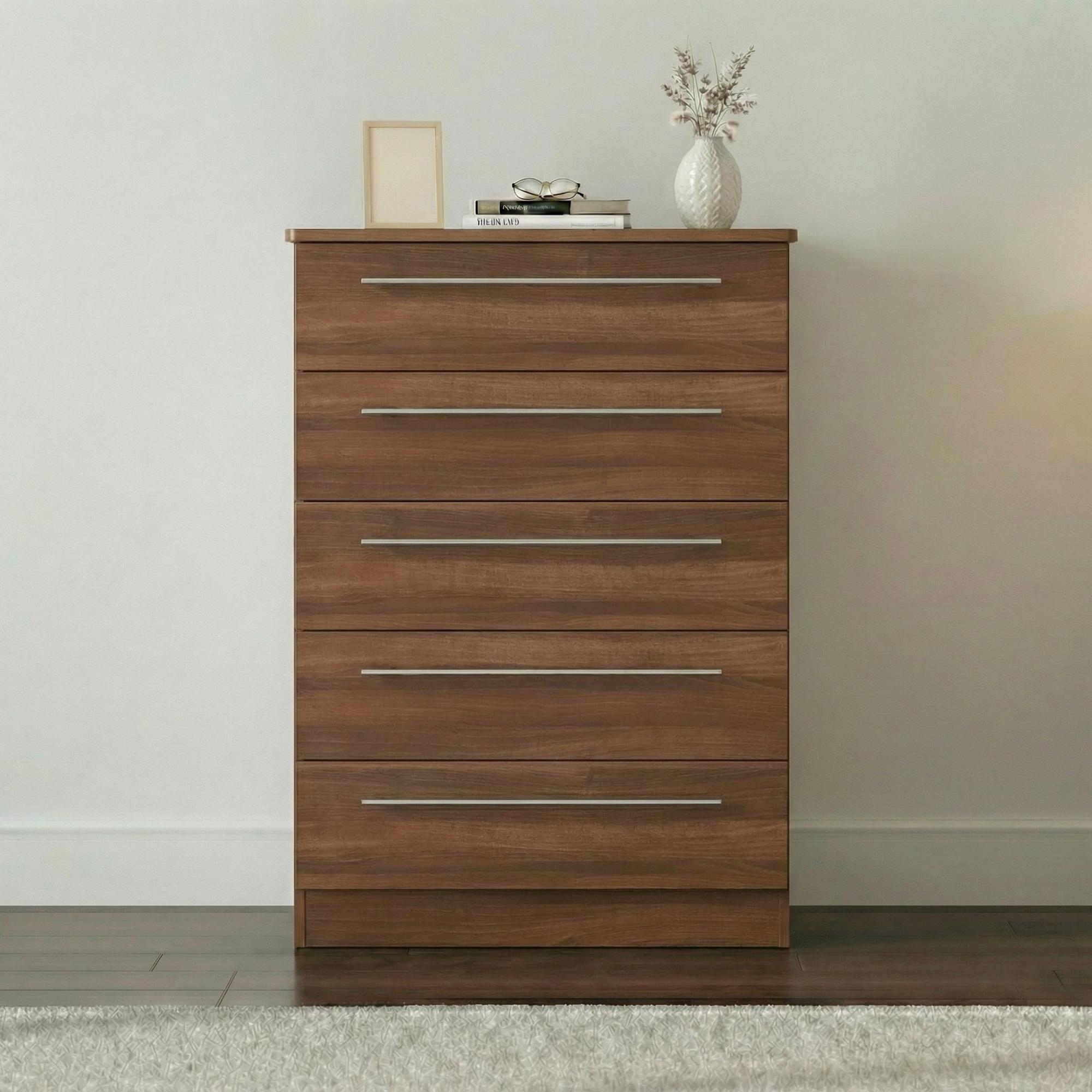 Sherwood Chest - 5 Drawer - Walnut