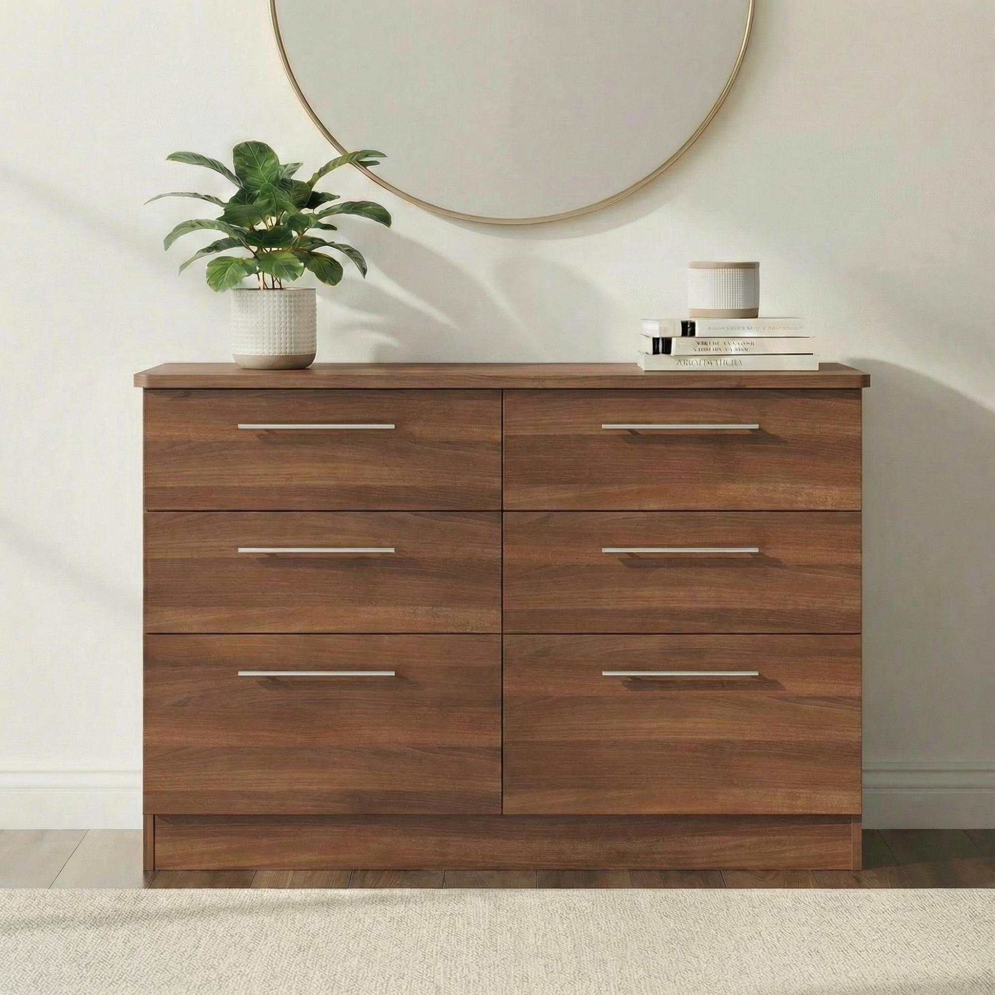 Sherwood Midi Chest - 6 Drawer - Walnut