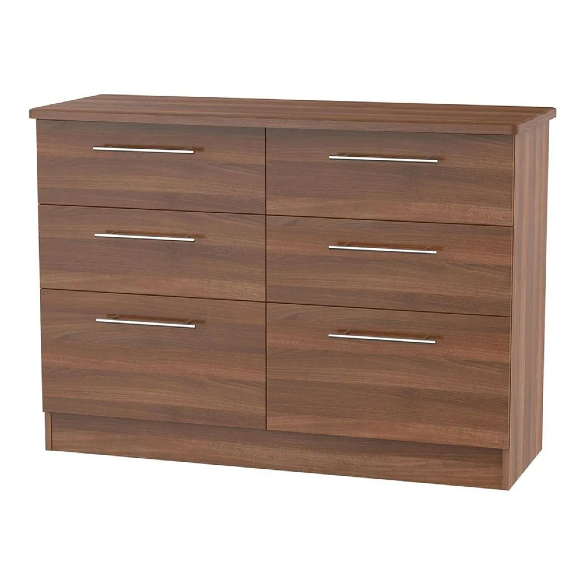 Sherwood Midi Chest - 6 Drawer - Walnut