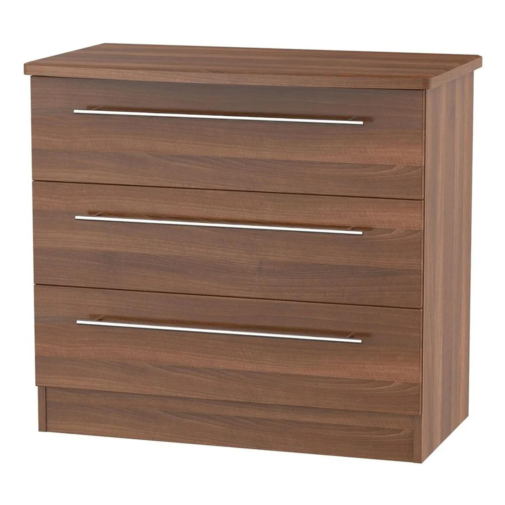 Sherwood Small Chest - 3 Drawer - Walnut