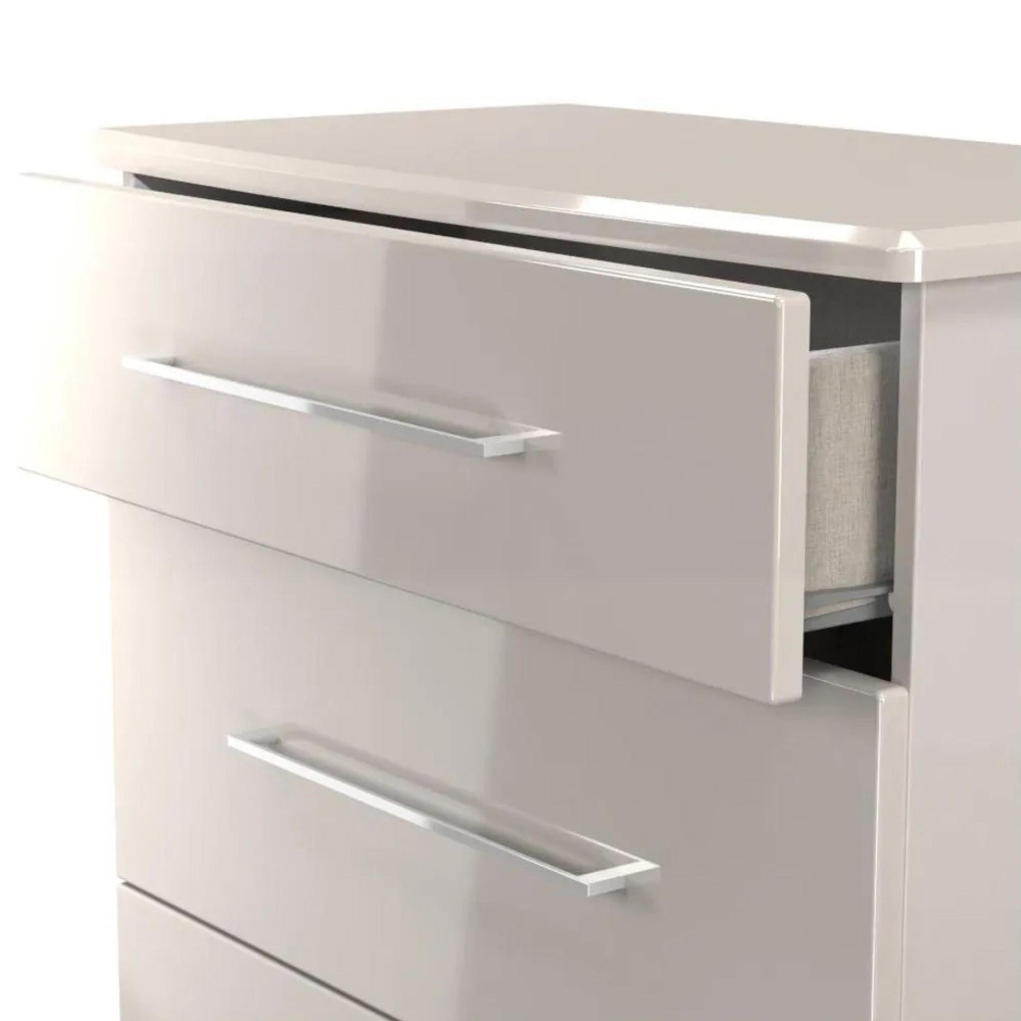 Paris Chest - Deep - 3 Drawer - Cashmere Gloss