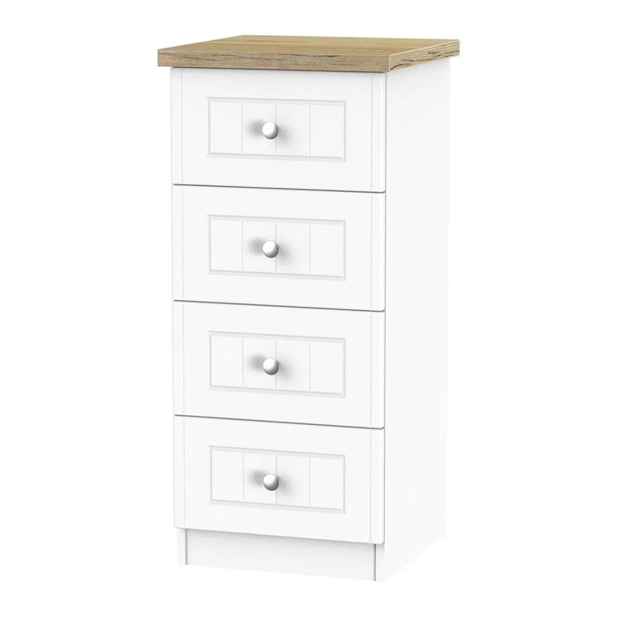 Vienna Chest - 4 Drawer - Narrow - Porcelain