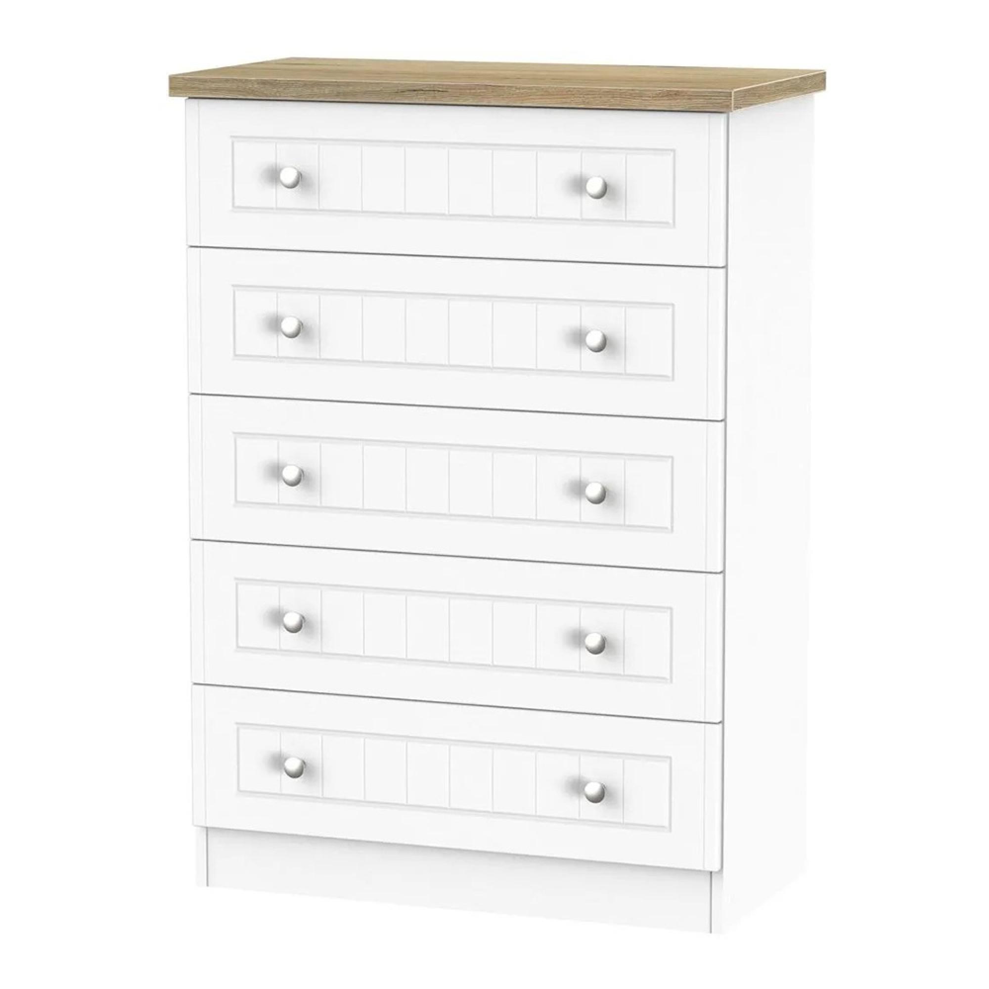 Vienna Chest - 5 Drawer - Porcelain