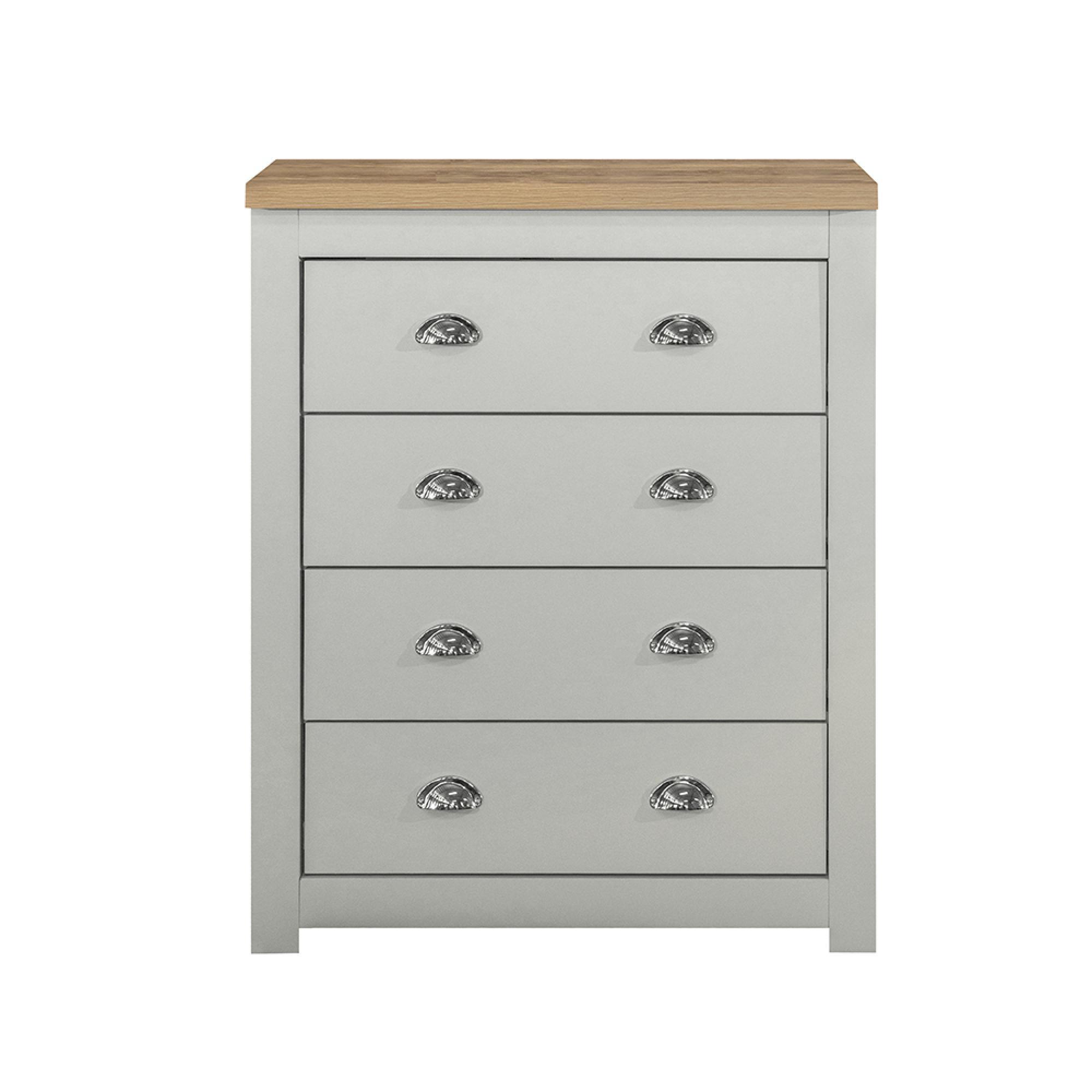 Highgate Chest - 4 Drawer - Grey Painted