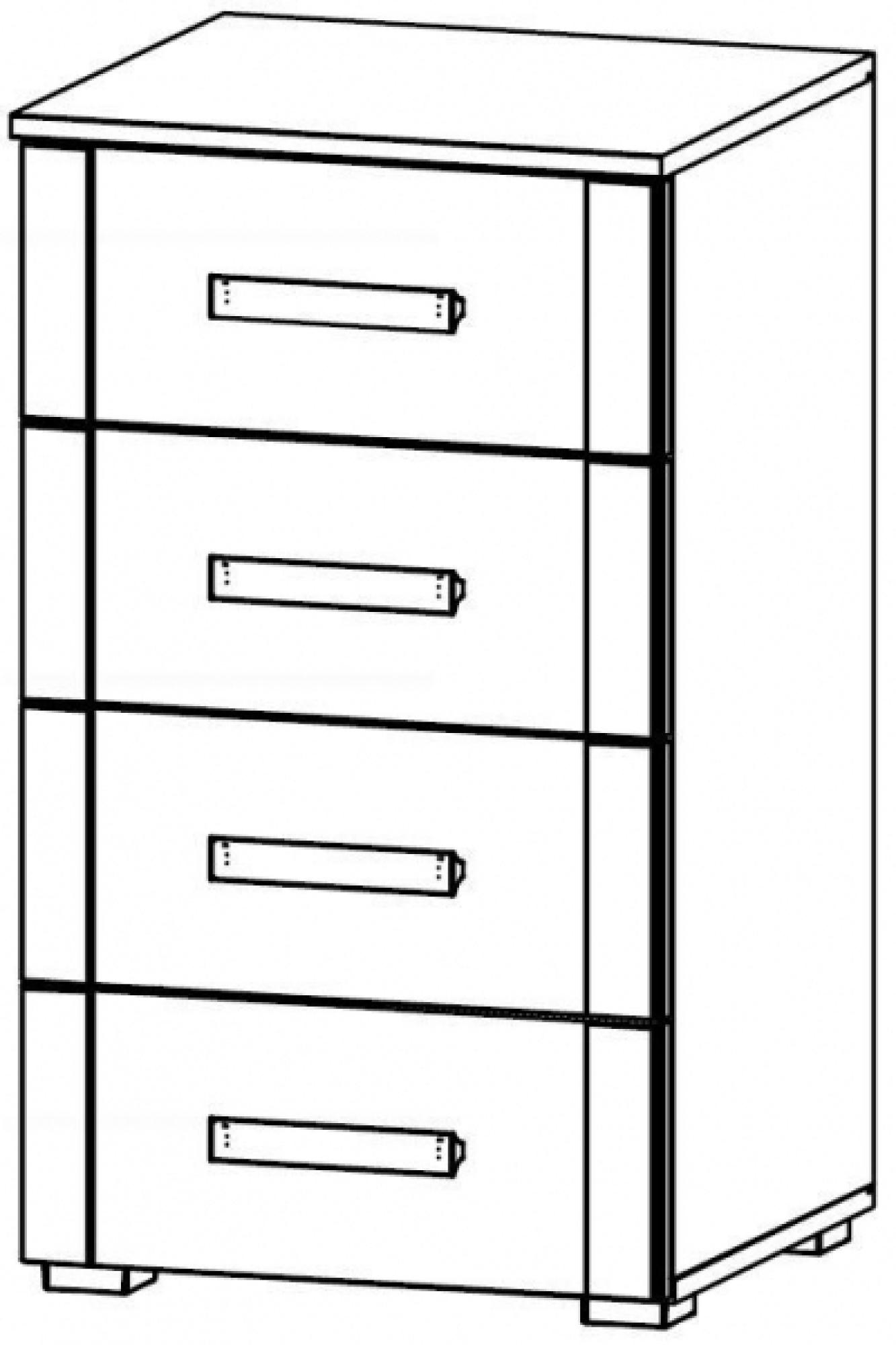 69QD : 4 Drawer Chest - Flat Packed