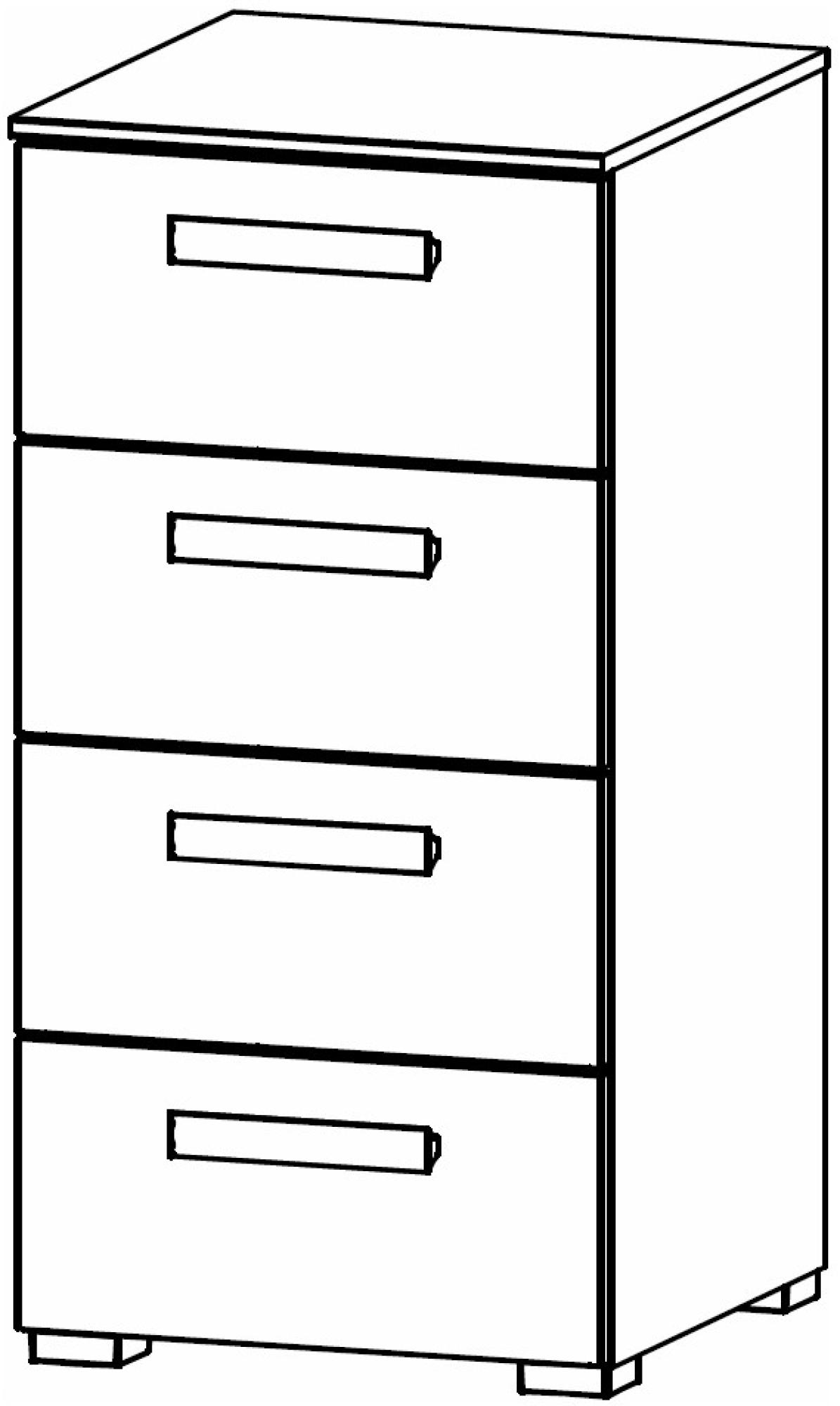 6D43 : 4 Drawer Chest - Assembled