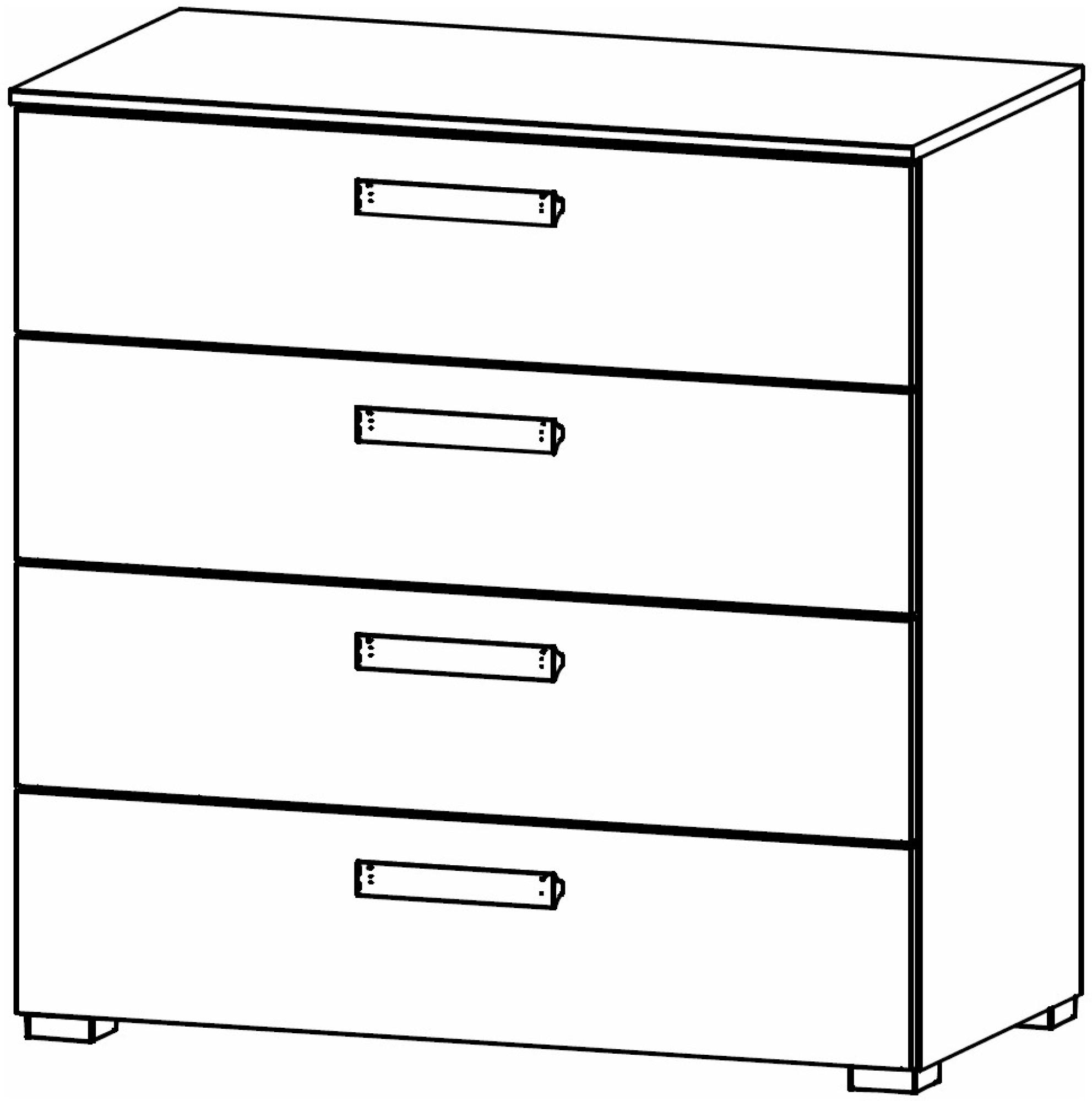 6D44 : 4 Drawer Wide Chest - Assembled