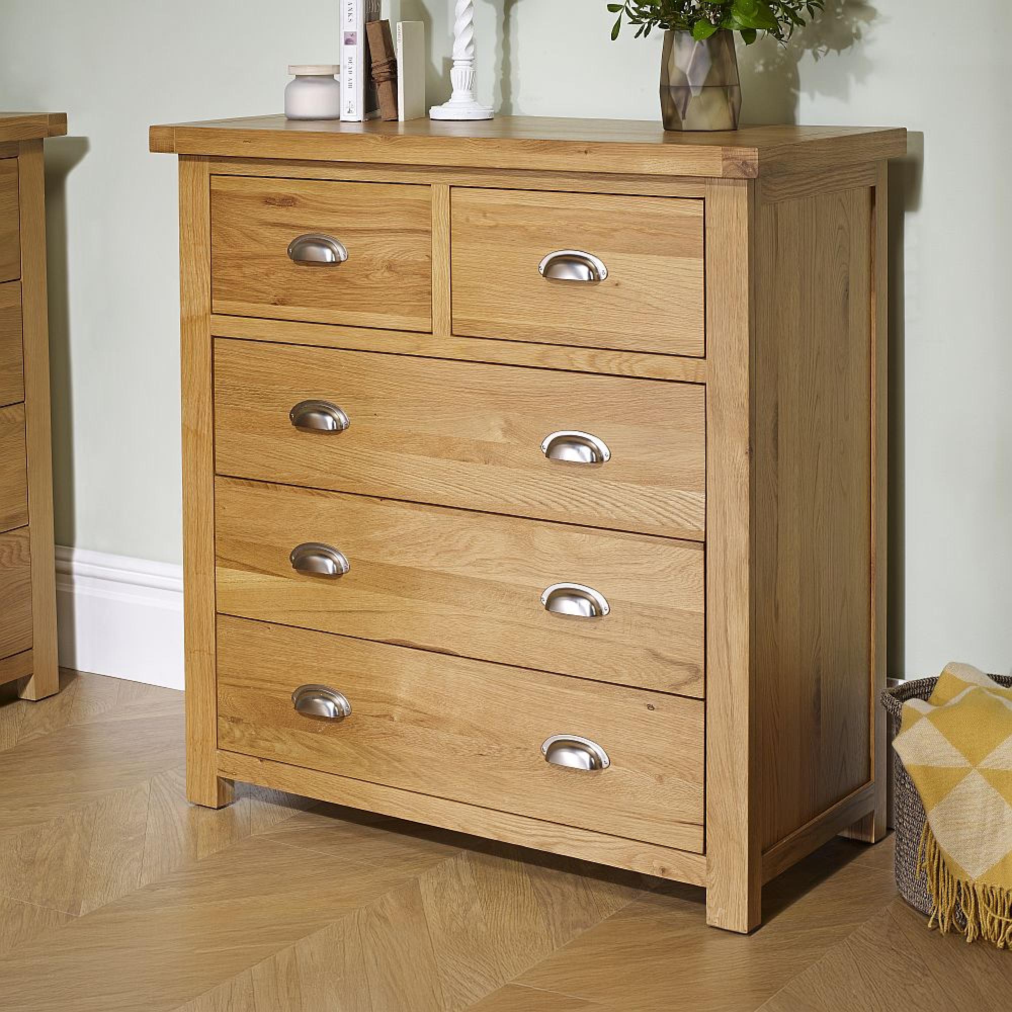 Woburn Chest - 3+2 Drawer - Rustic Oak