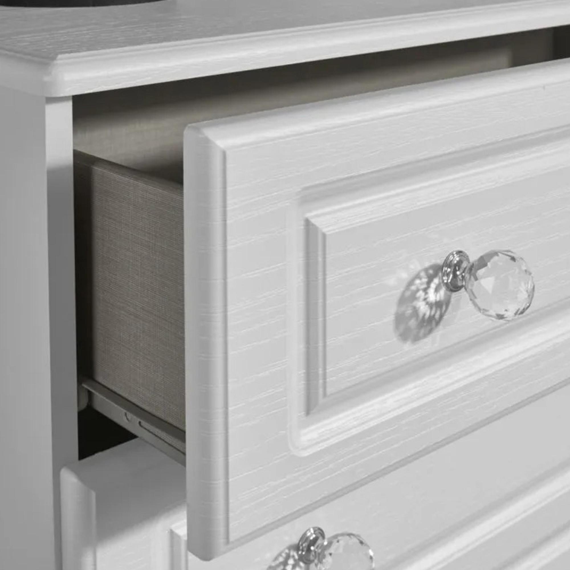 Crystal Chest - 4 Drawer - White