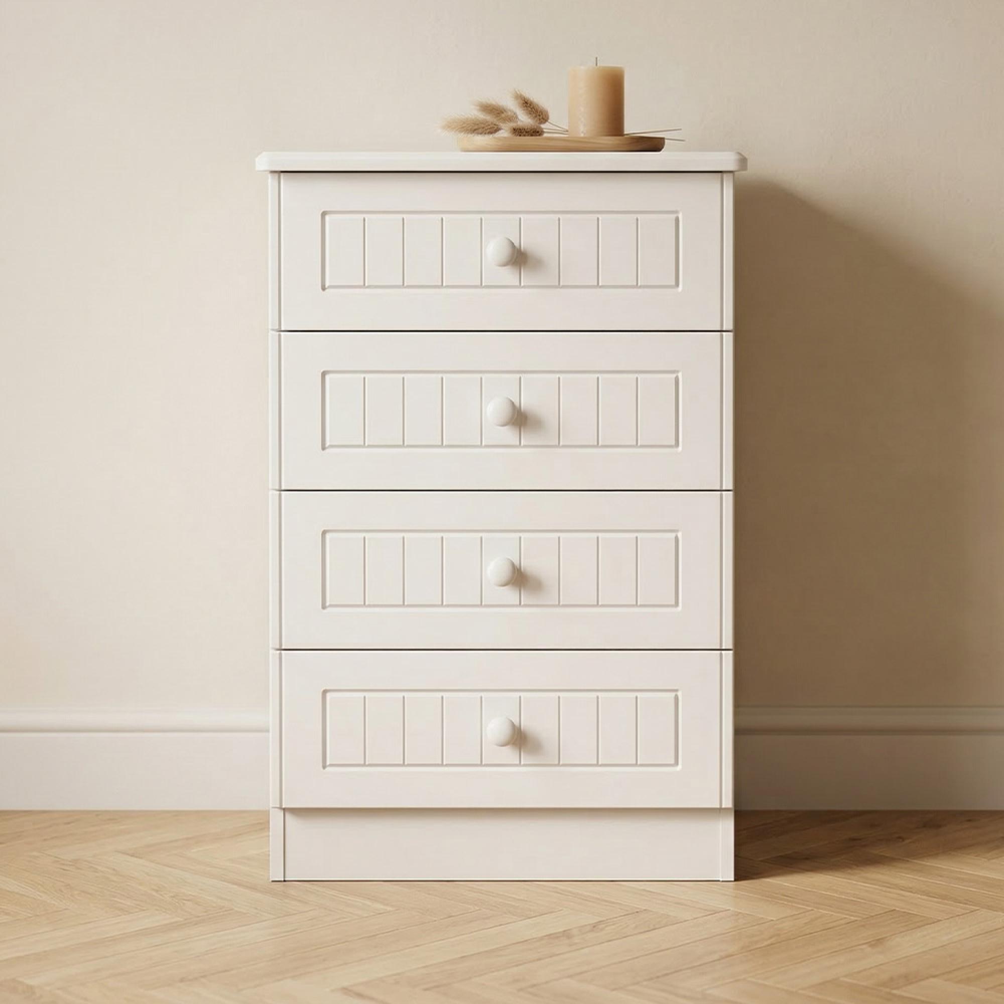 Warwick Chest - 4 Drawer - Midi - White