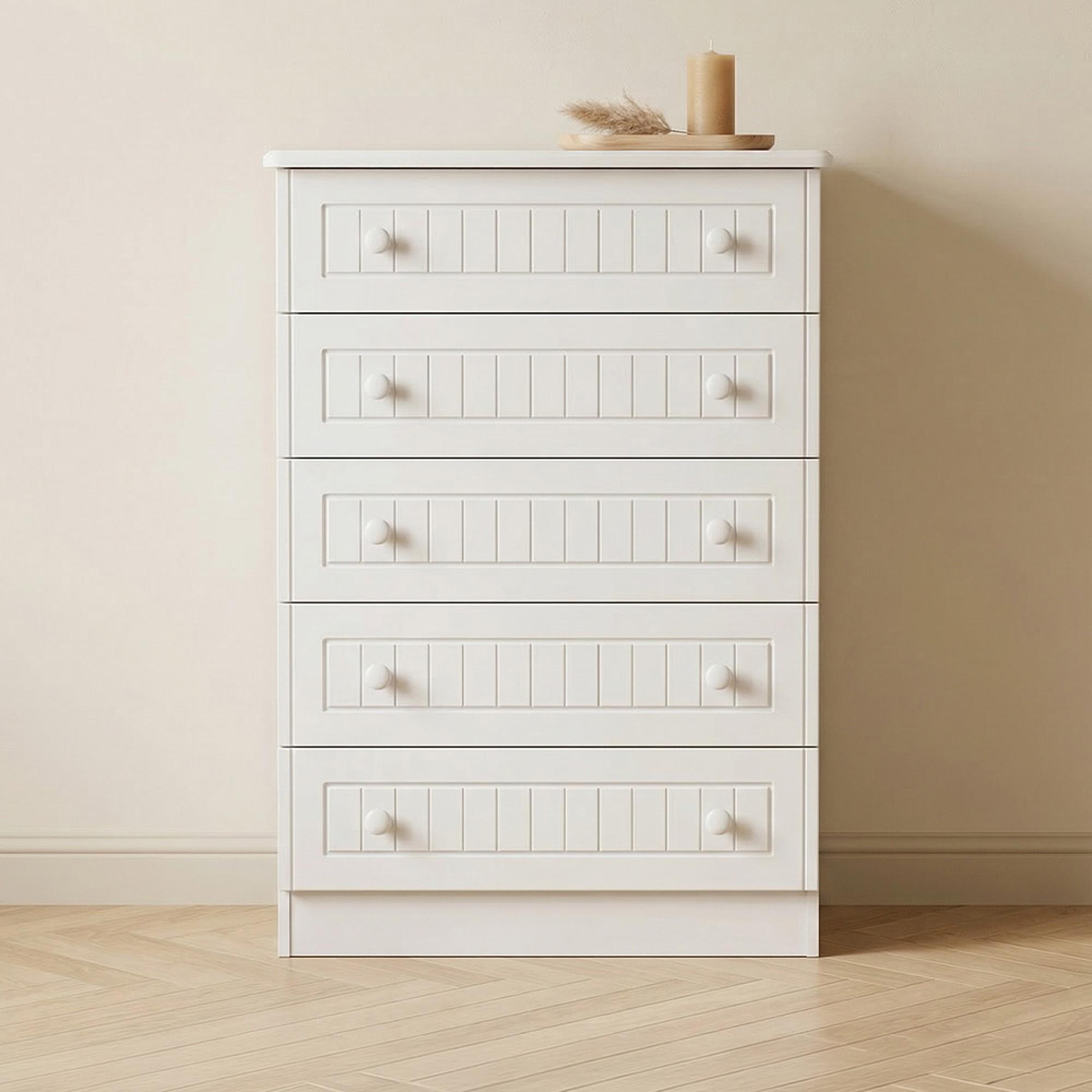 Warwick Chest - 5 Drawer - White