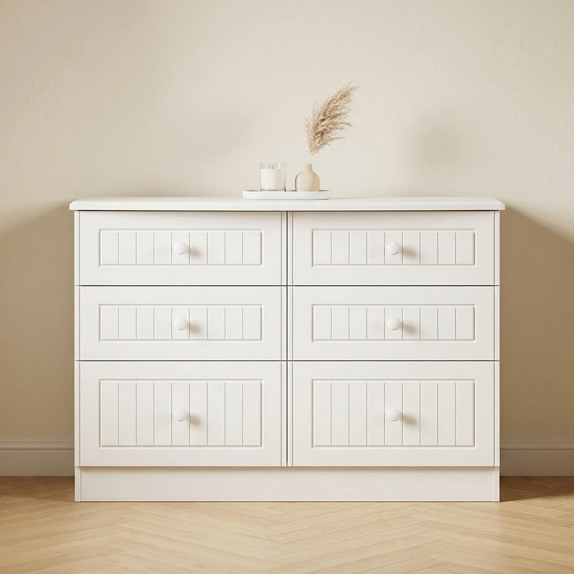 Warwick Chest - 6 Drawer - Midi - White