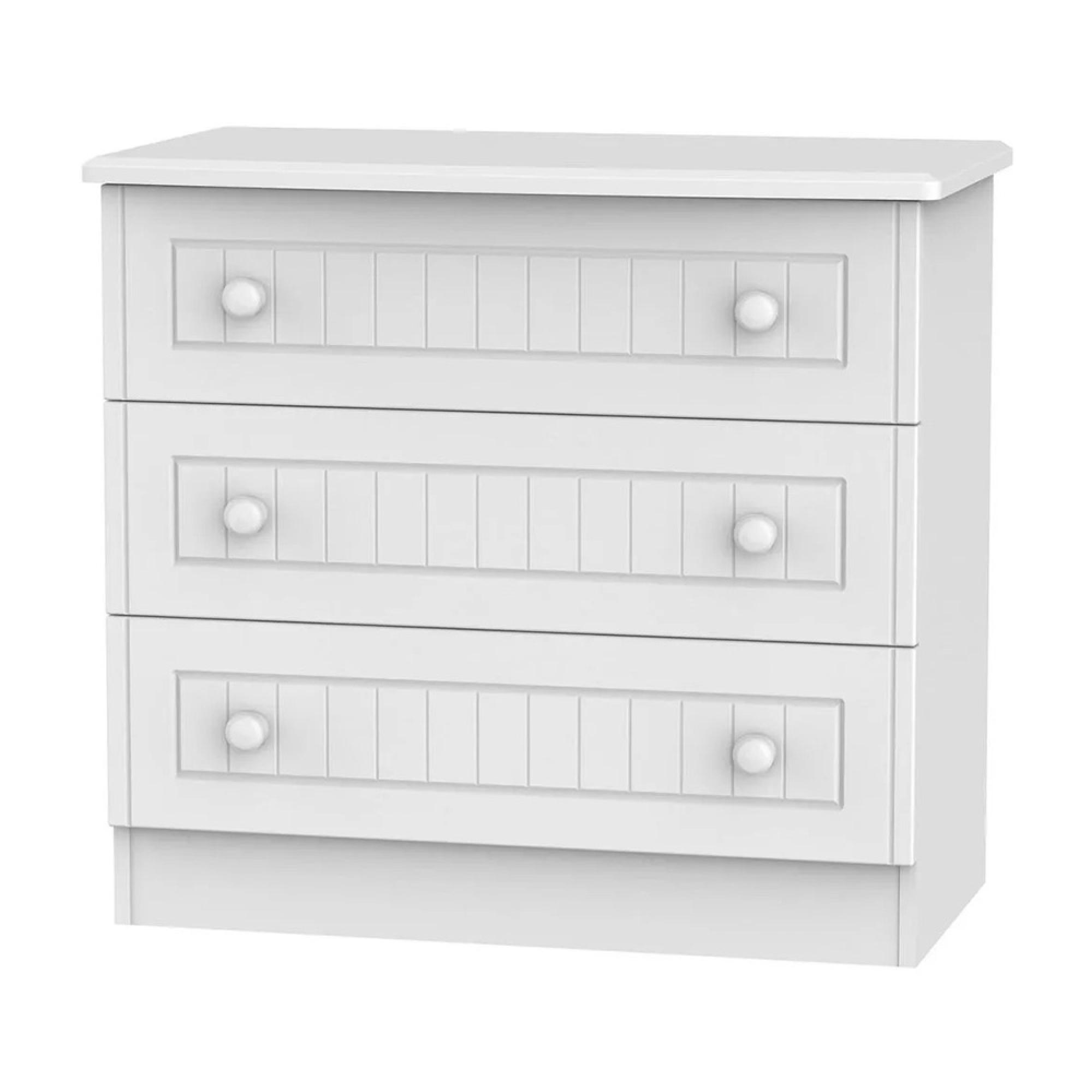 Warwick Chest - 3 Drawer - Small - White