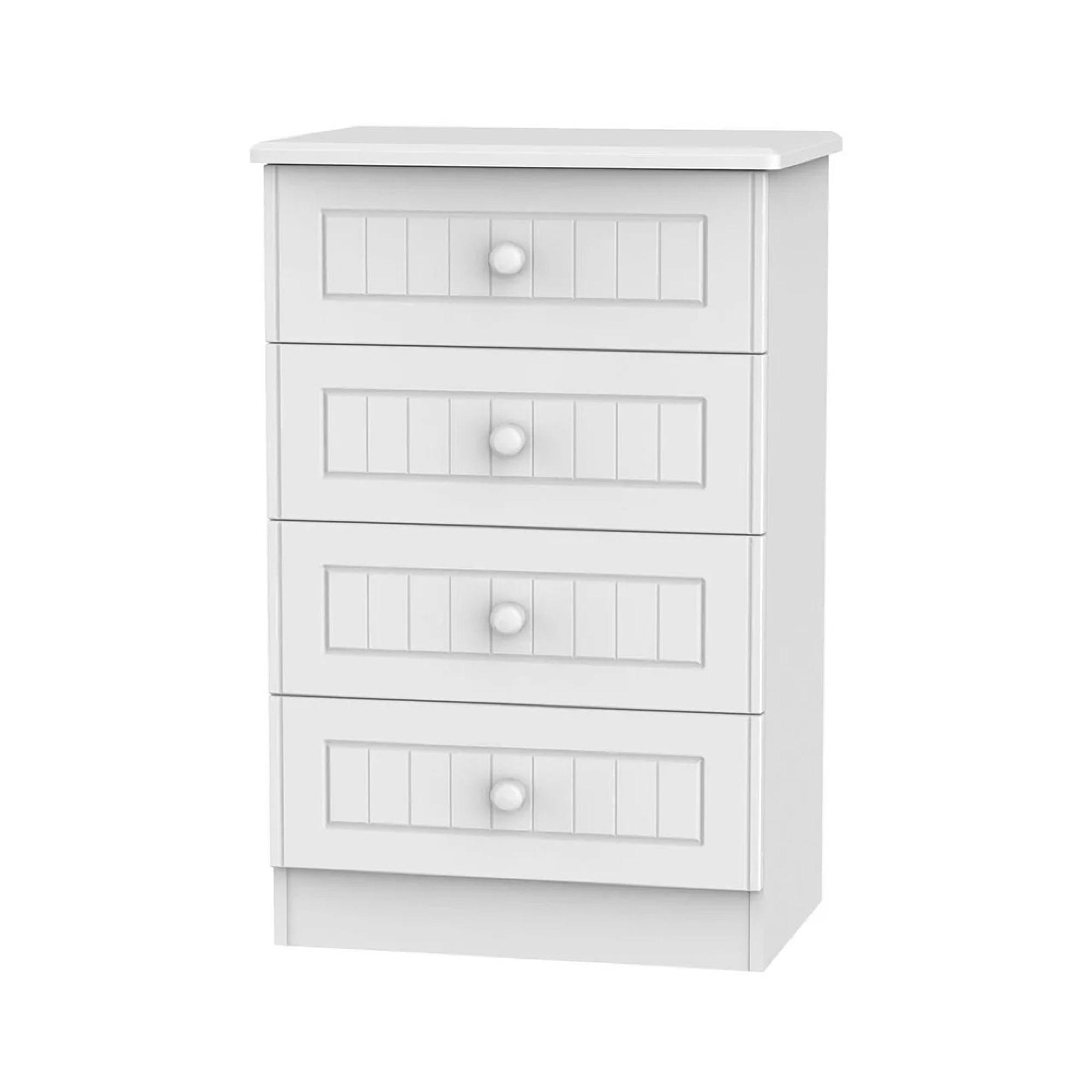 Warwick Chest - 4 Drawer - Midi - White