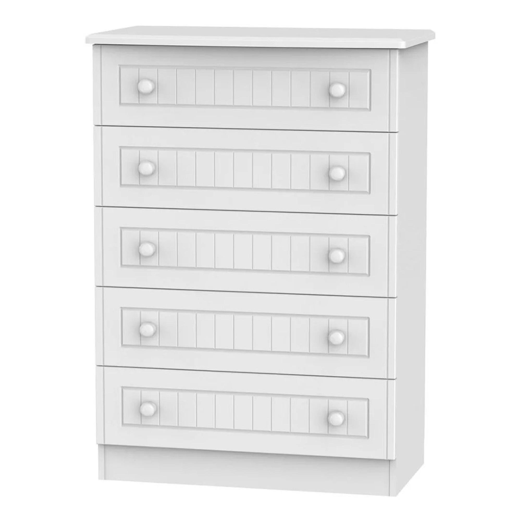 Warwick Chest - 5 Drawer - White
