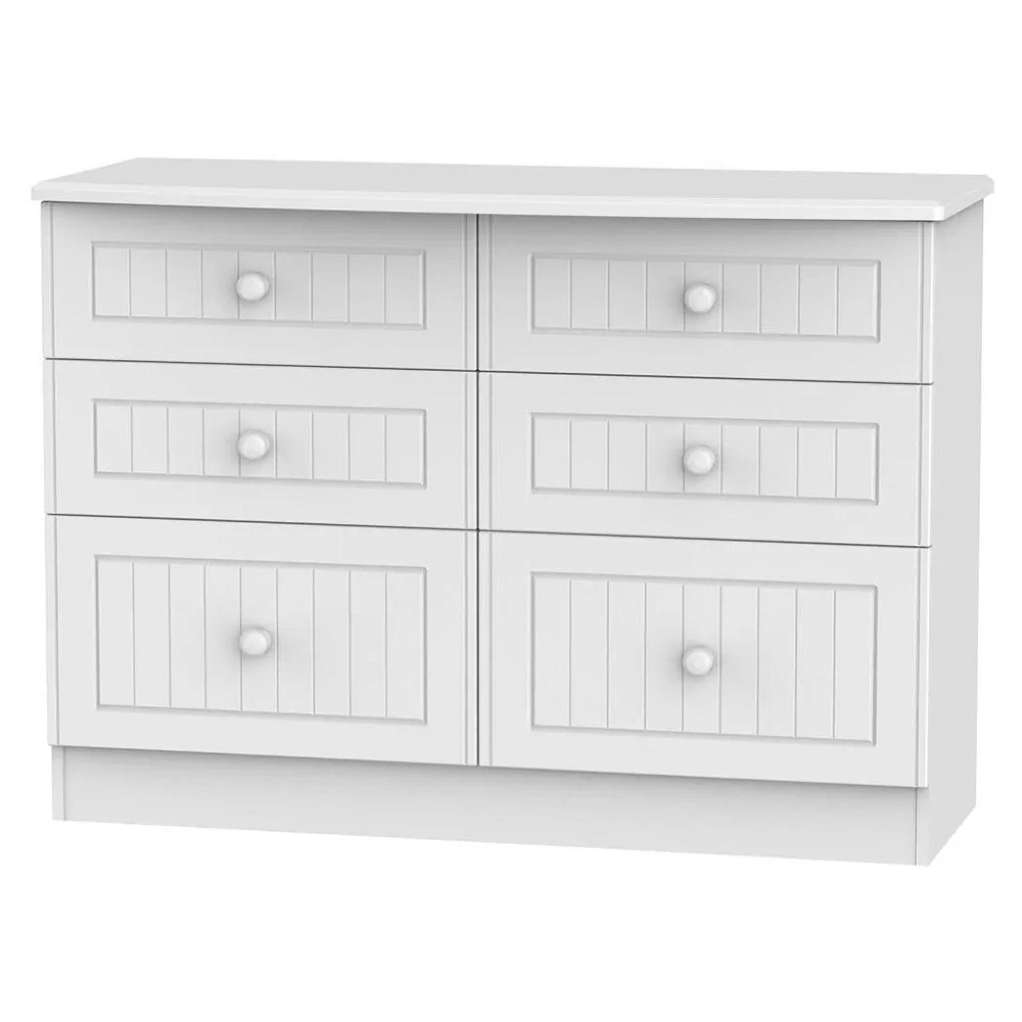 Warwick Chest - 6 Drawer - Midi - White