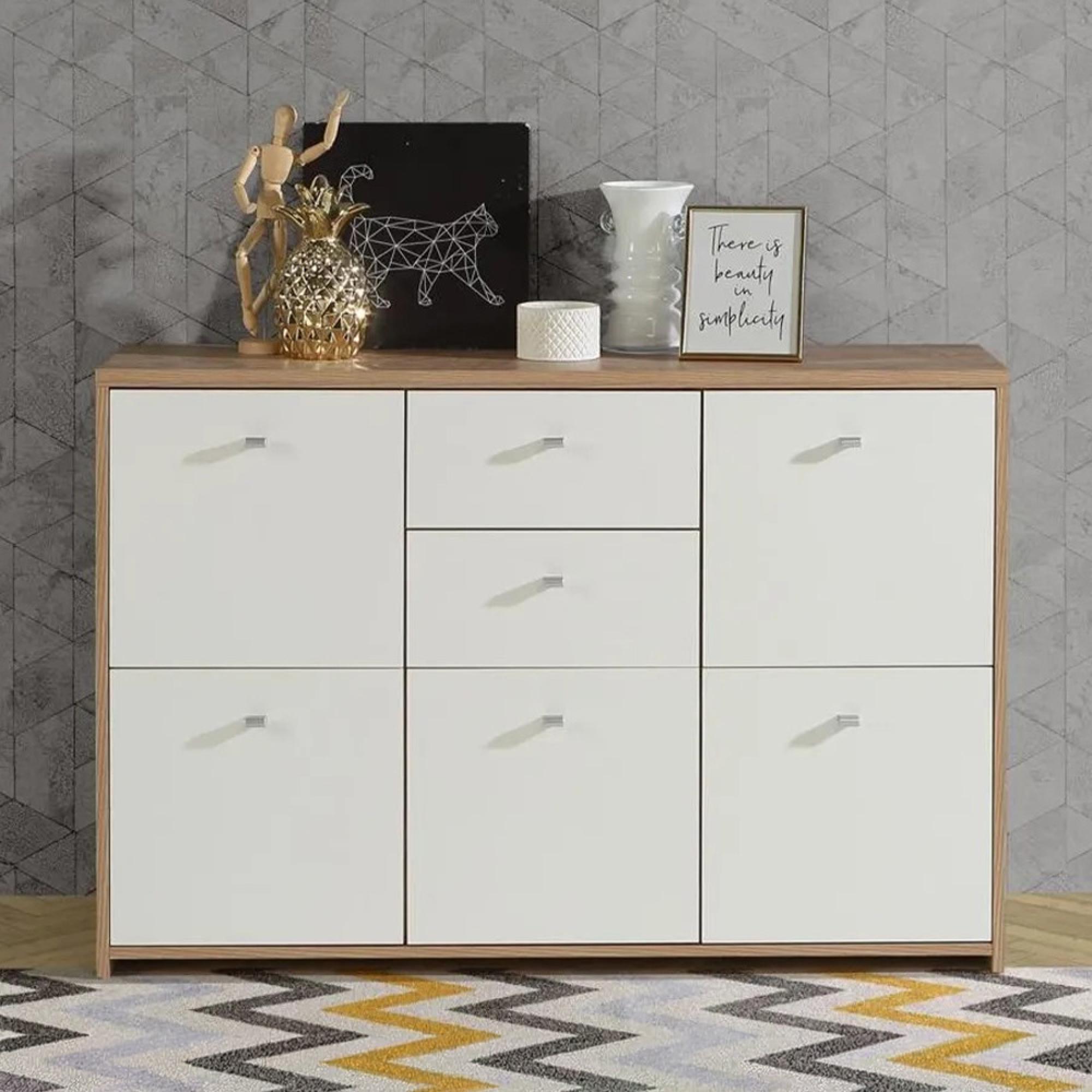 Best Chest - 5 Door - 2 Drawer - Wide - Oak and White