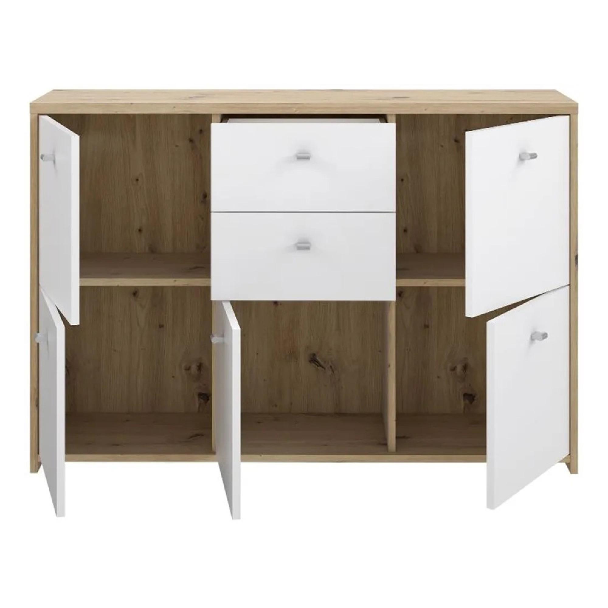 Best Chest - 5 Door - 2 Drawer - Wide - Oak and White