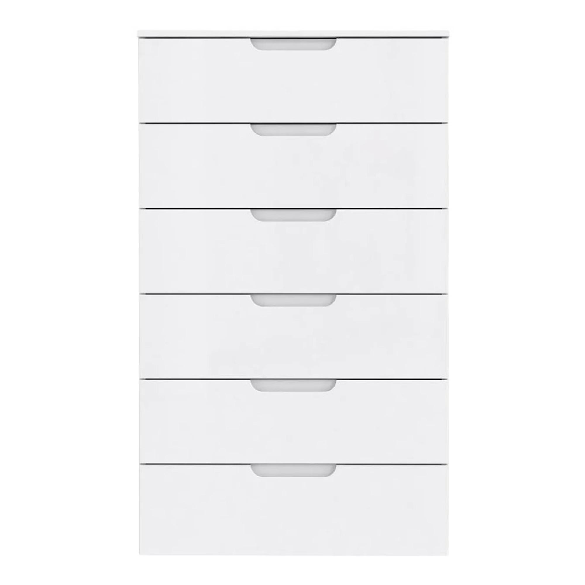 Sienna Chest - 6 Drawer - Tall - White Gloss