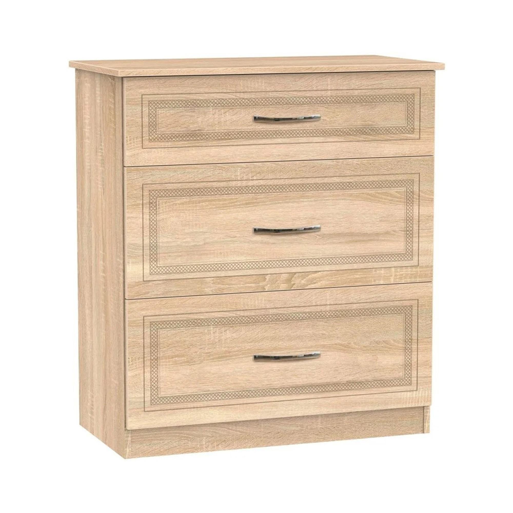 Dorset Chest - 3 Drawer - Deep - Oak