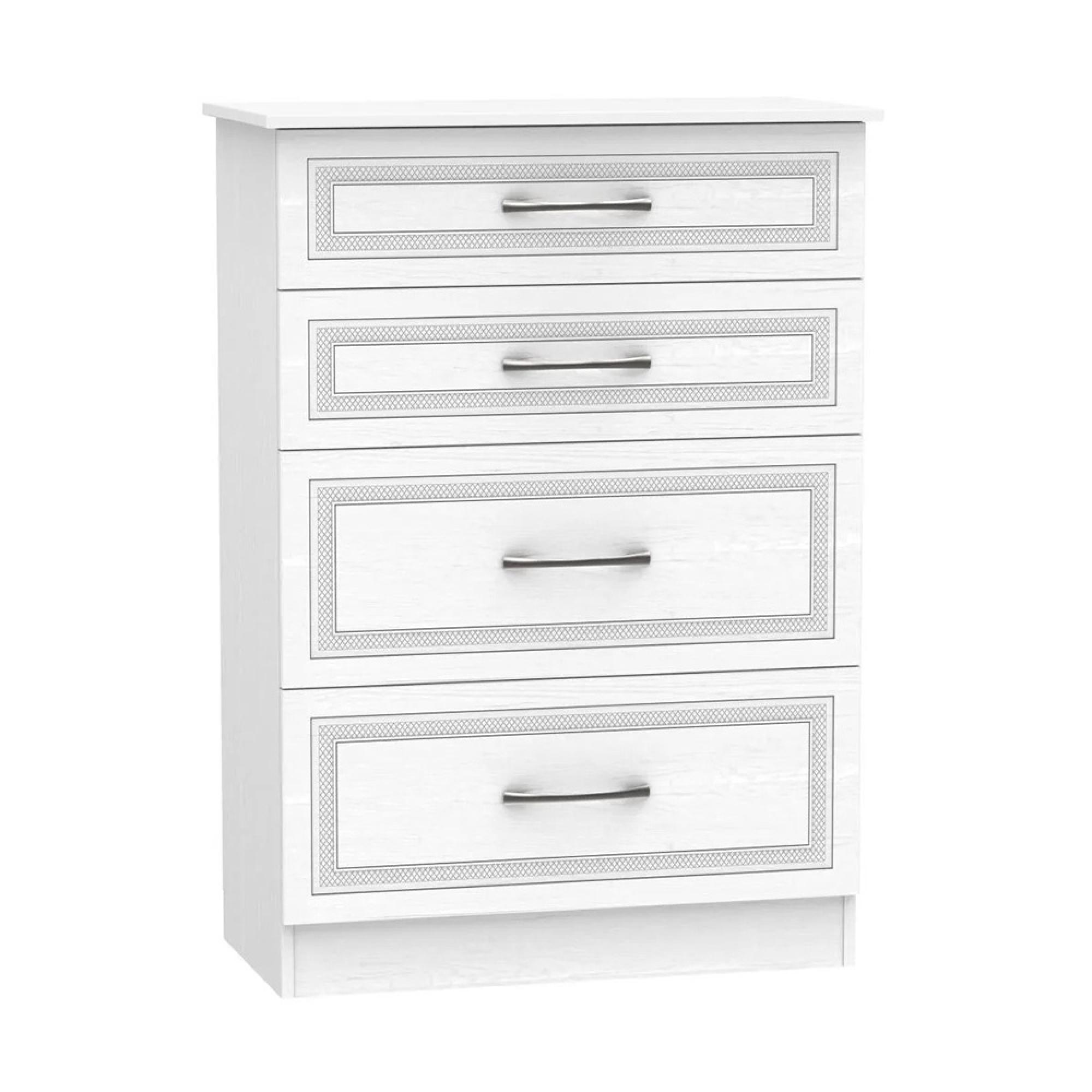 Dorset Chest - 4 Drawer - Deep - White
