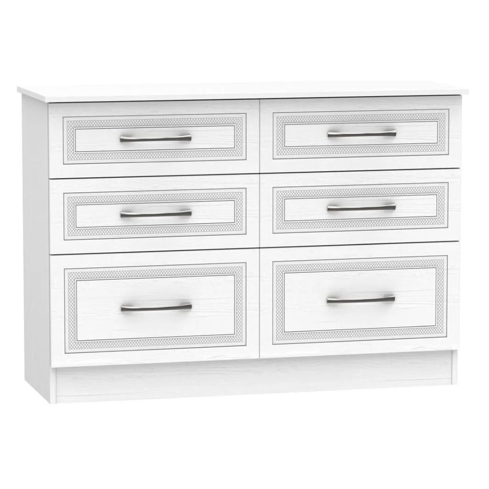 Dorset Chest - 6 Drawer - Midi - White