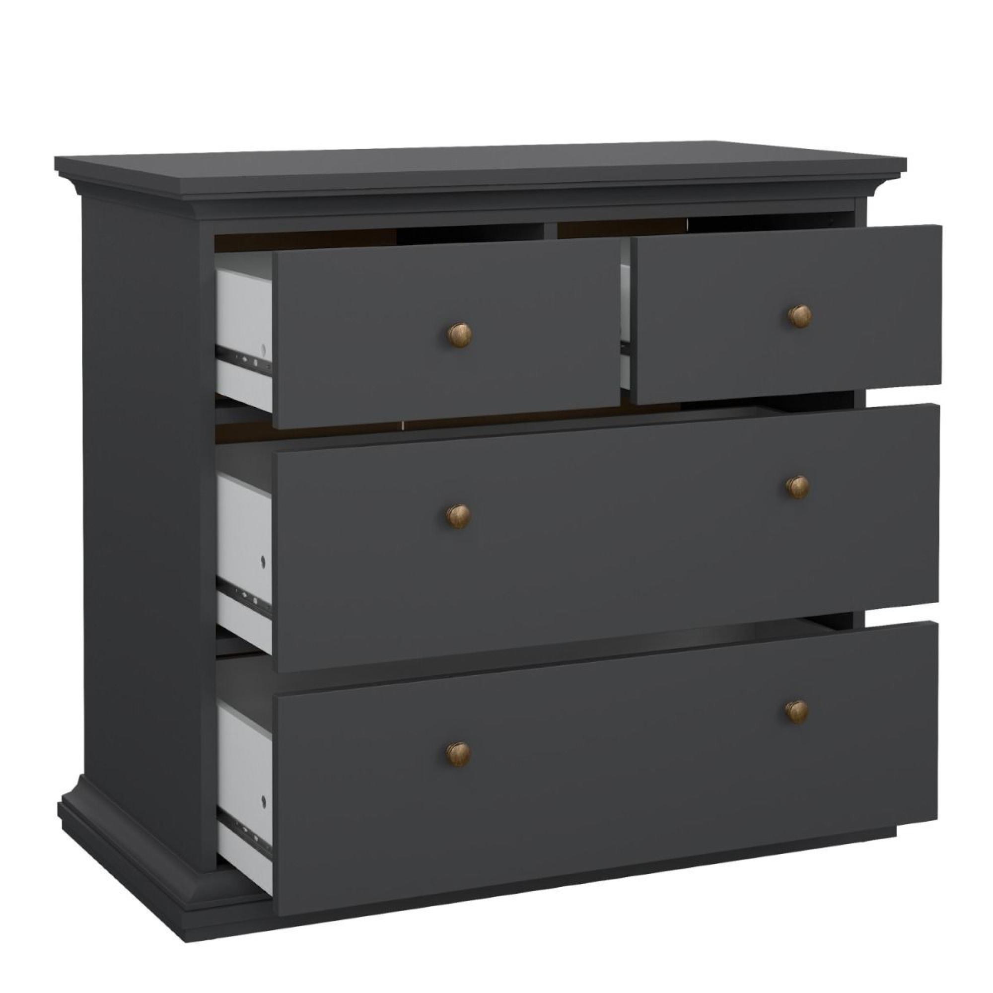 Paris Chest - 2+2 Drawer - Grey
