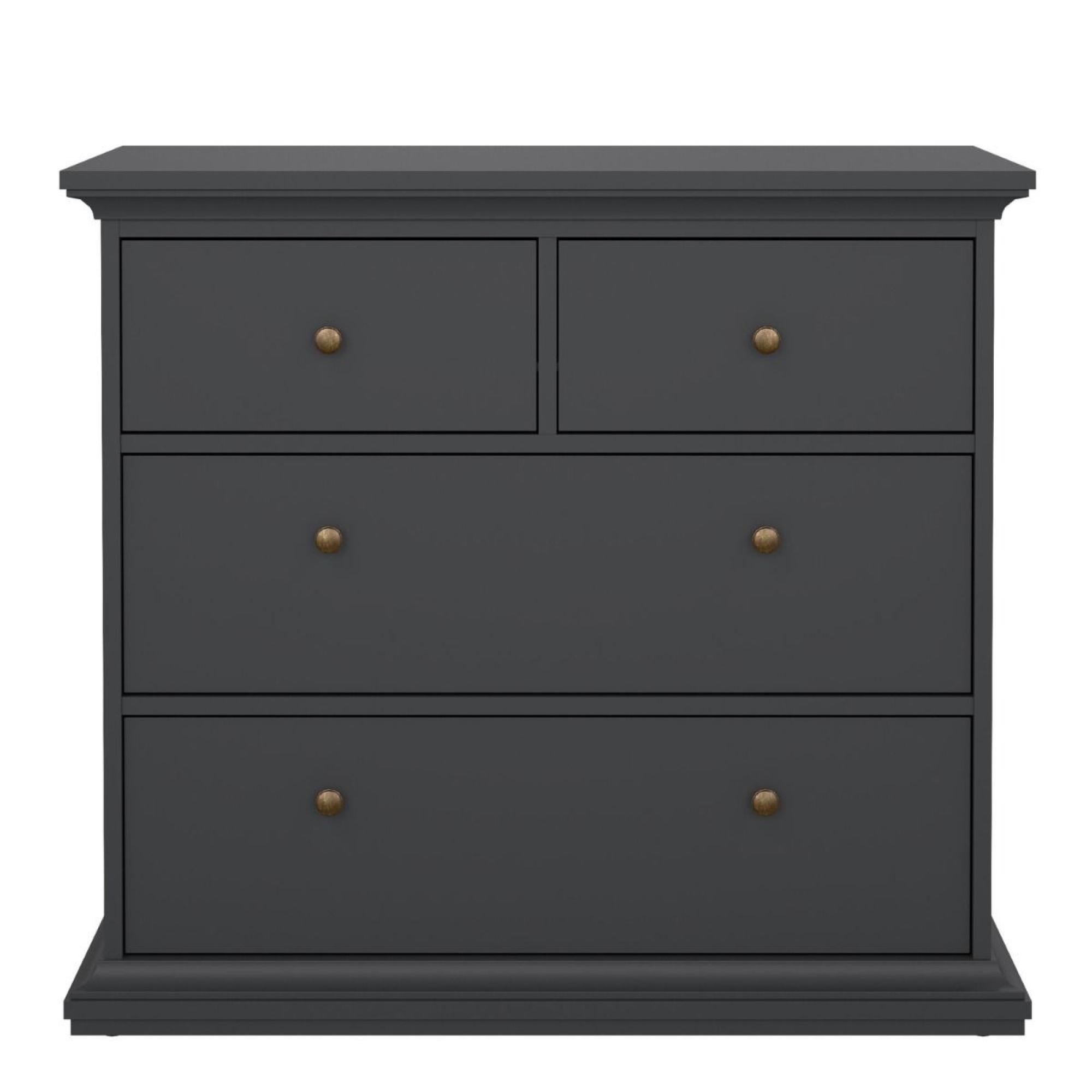 Paris Chest - 2+2 Drawer - Grey