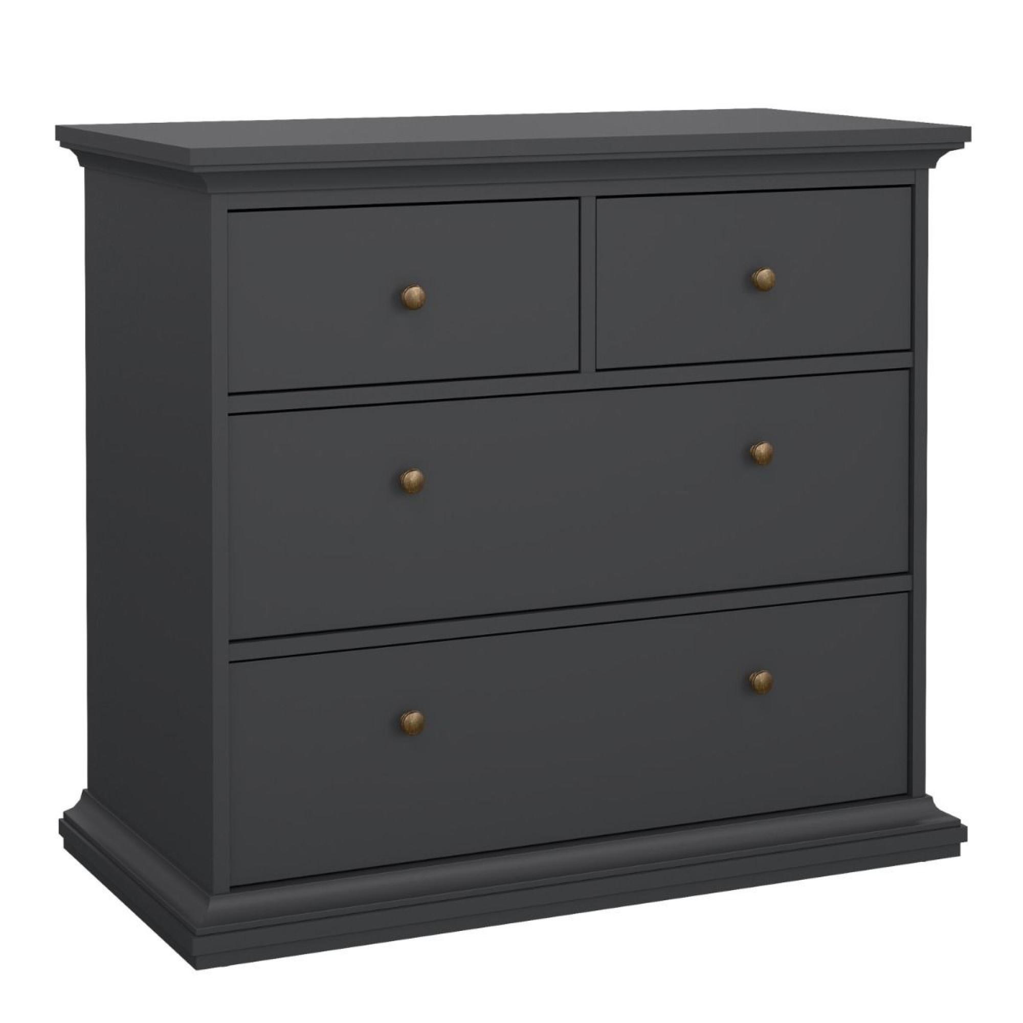 Paris Chest - 2+2 Drawer - Grey