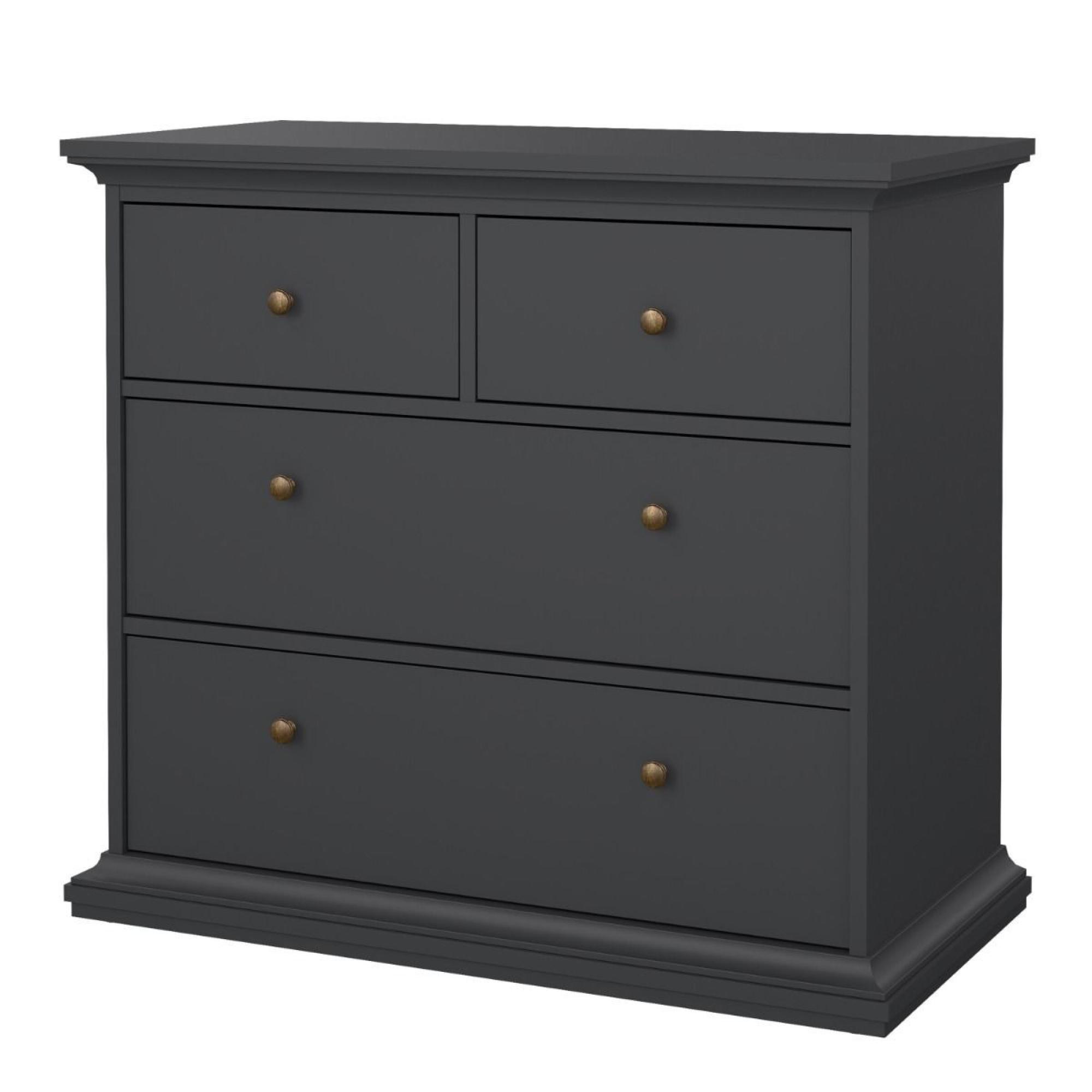 Paris Chest - 2+2 Drawer - Grey