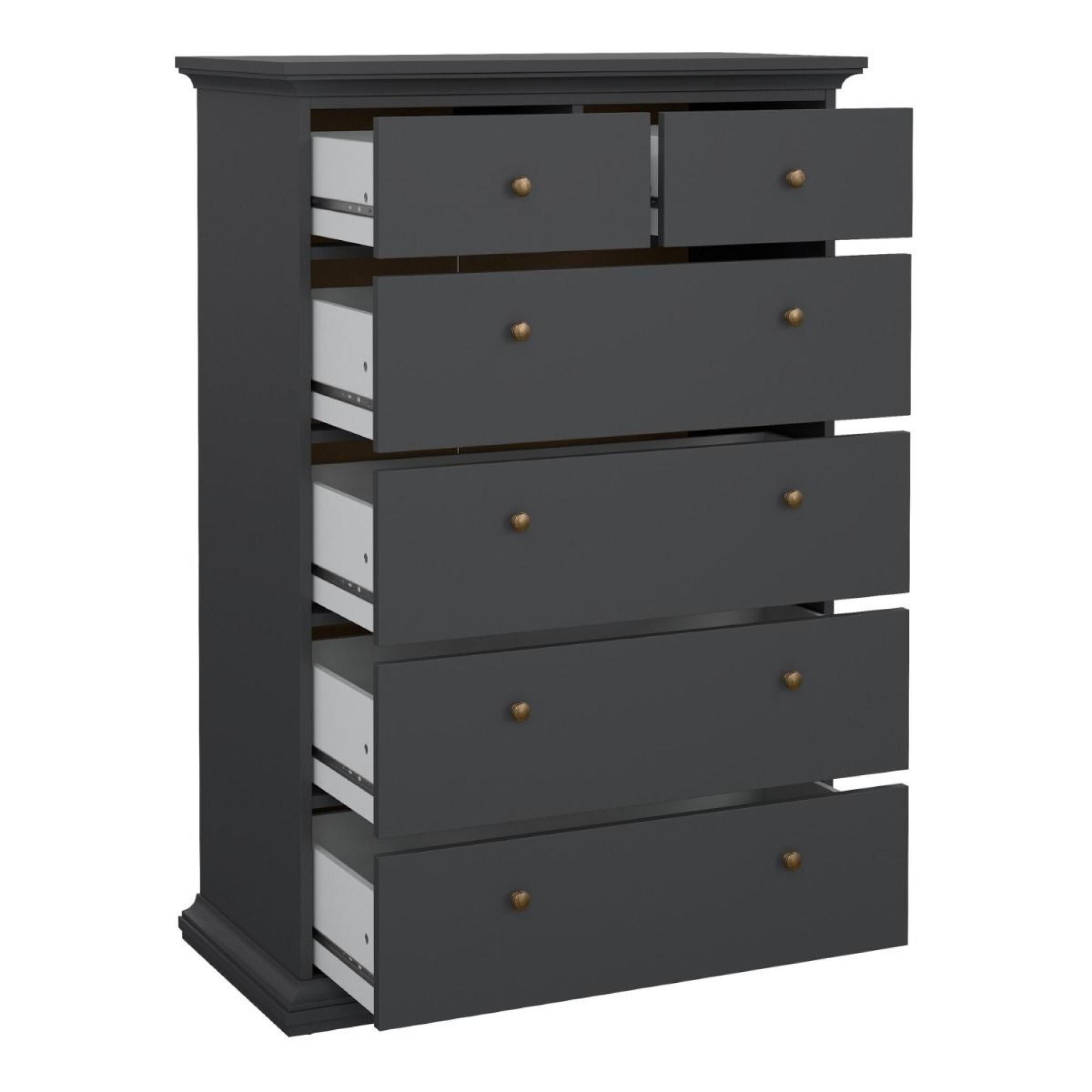 Paris Chest - 2+4 Drawer - Grey