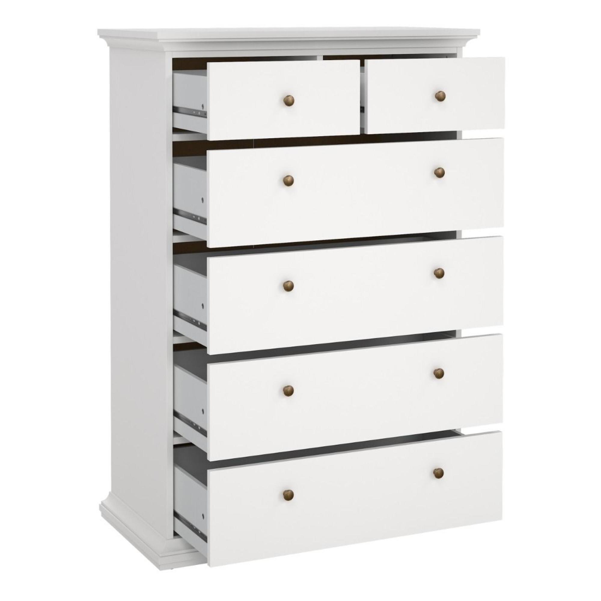 Paris Chest - 2+4 Drawer - White