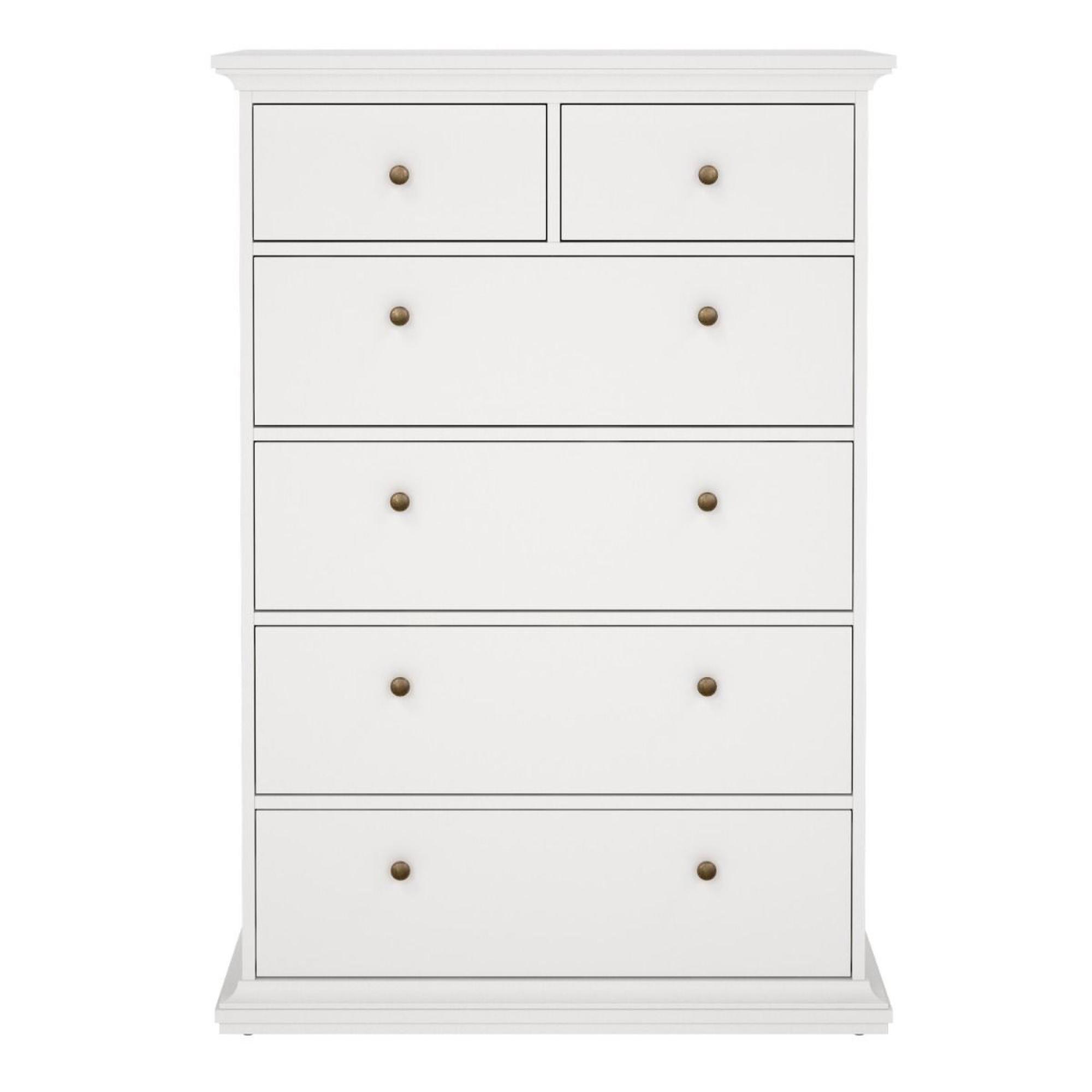 Paris Chest - 2+4 Drawer - White