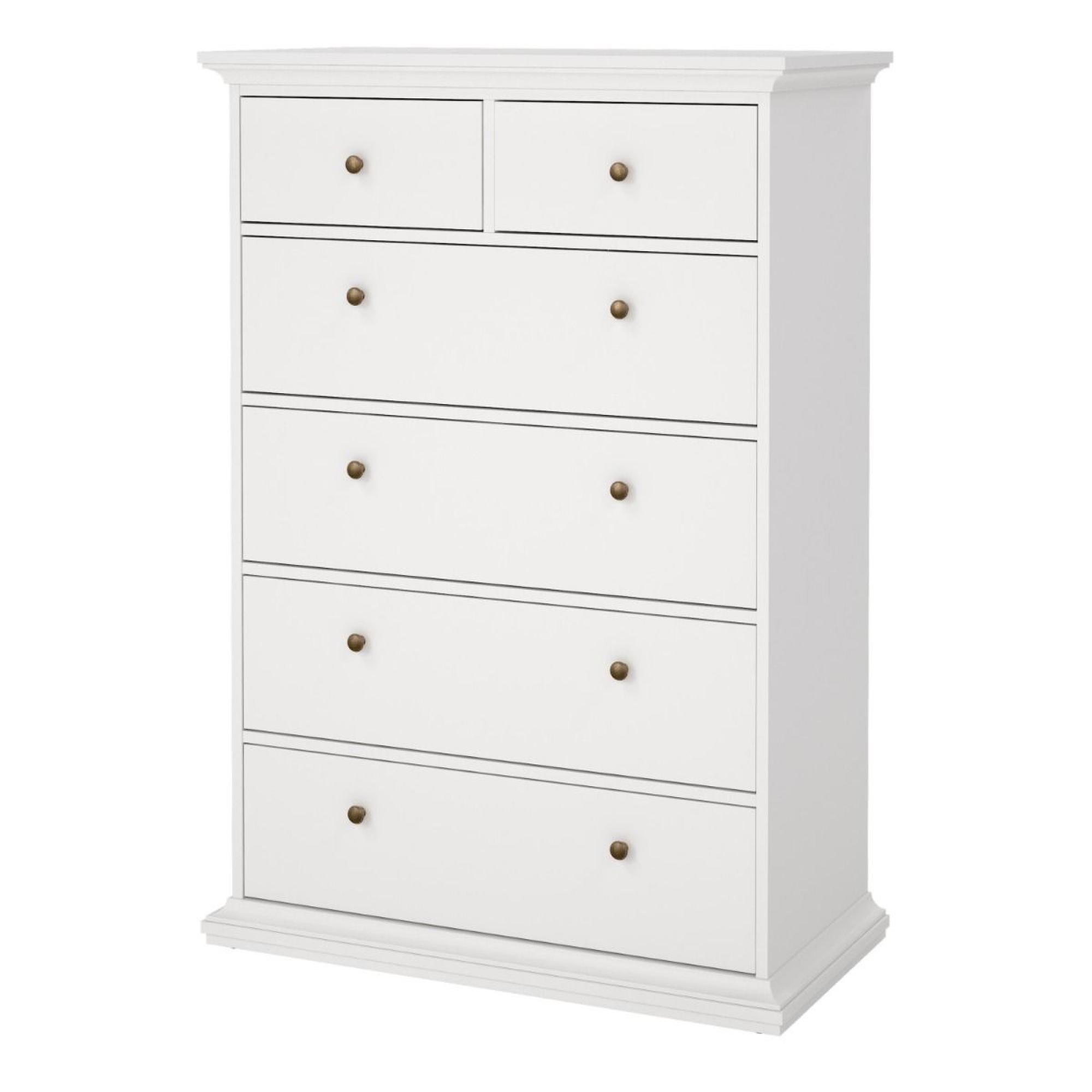 Paris Chest - 2+4 Drawer - White