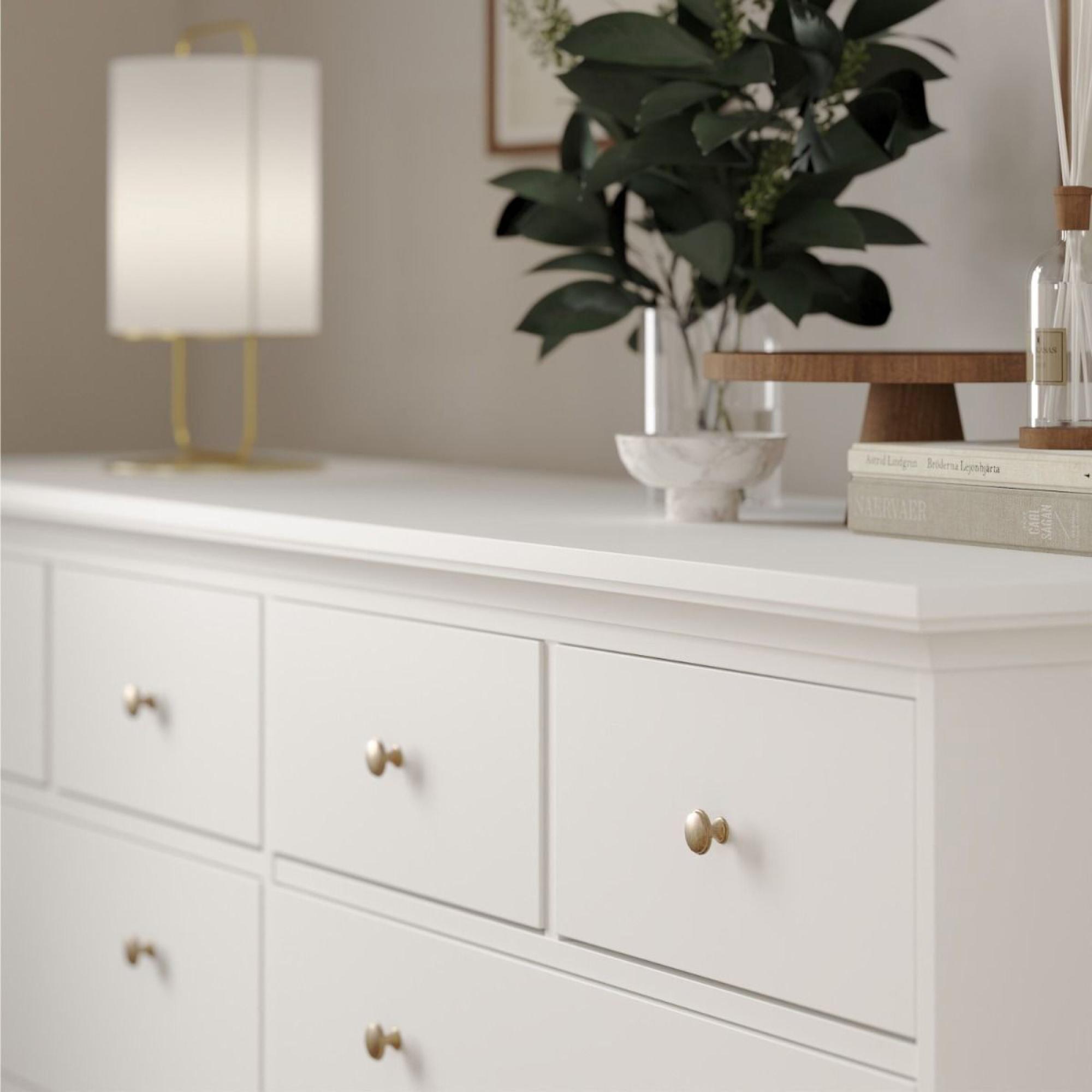 Paris Chest - 8 Drawer - Wide - White