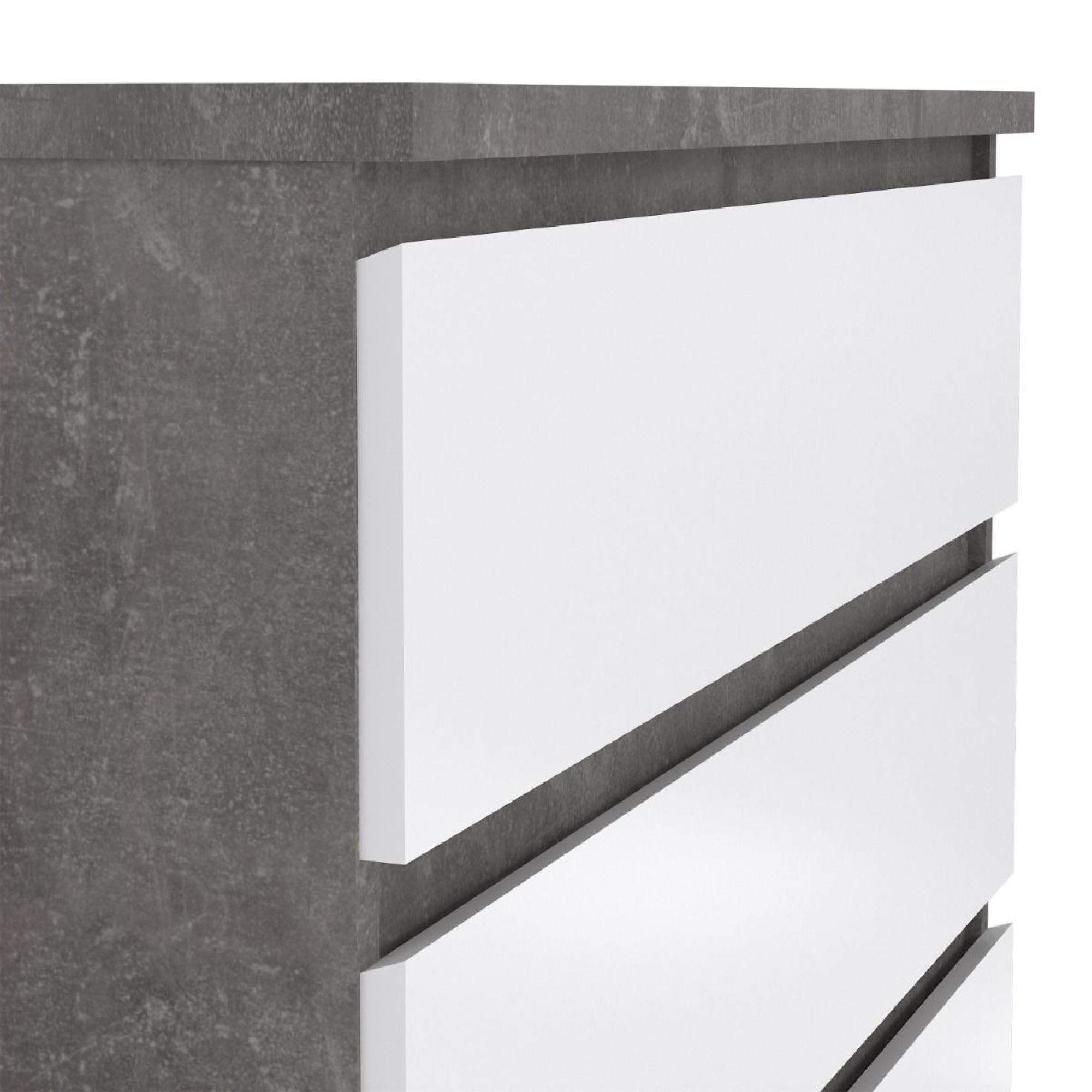 Naia Chest - 5 Drawer - Grey Concrete