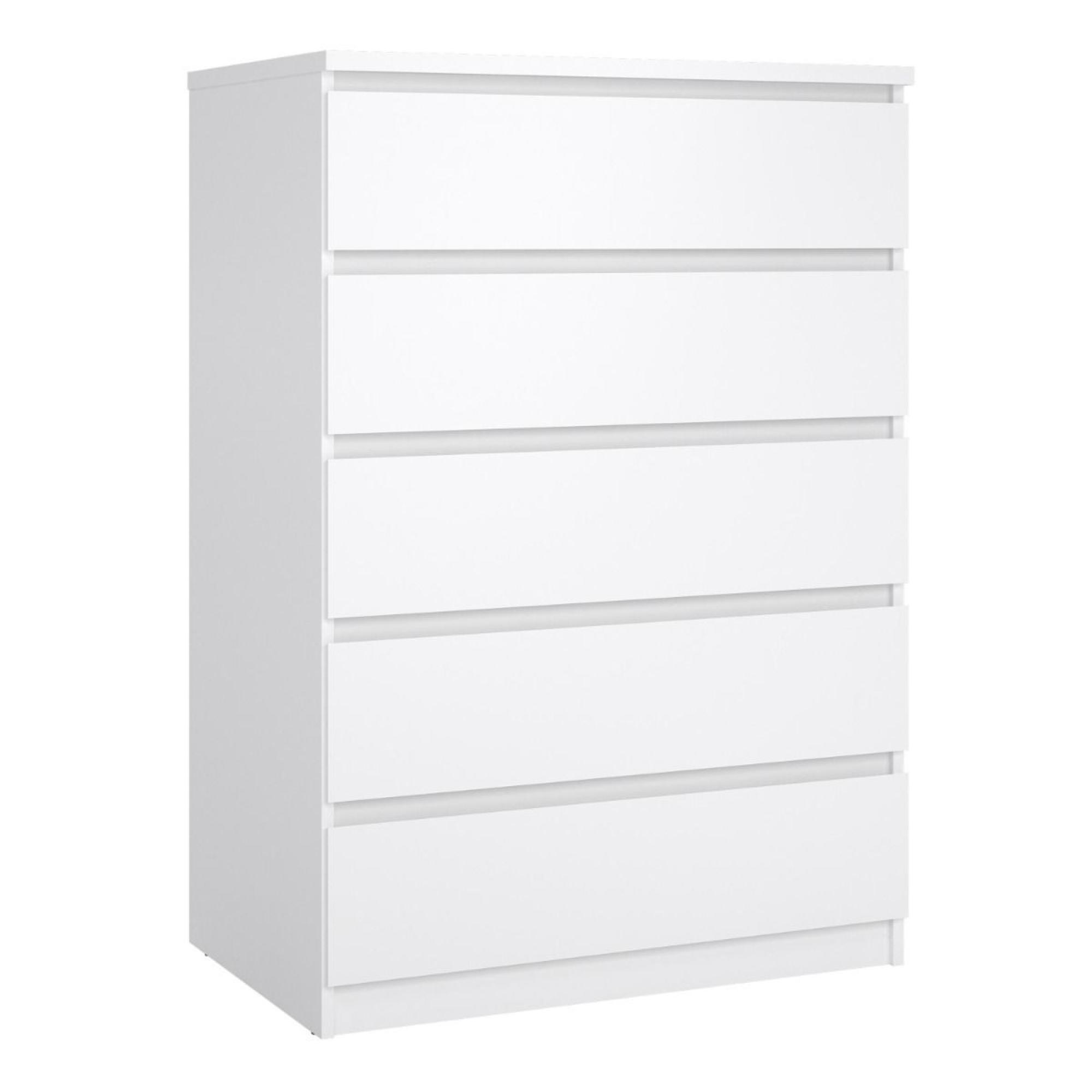 Naia Chest - 5 Drawer - White Gloss