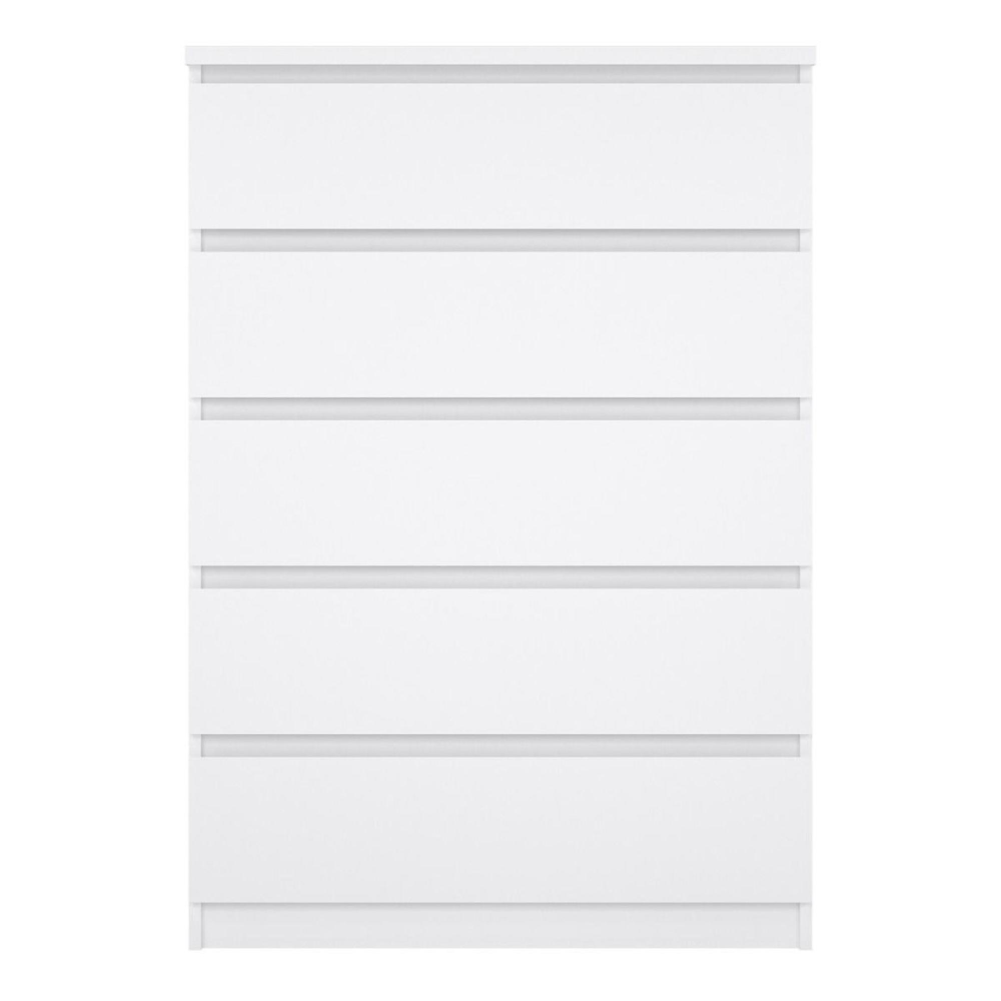 Naia Chest - 5 Drawer - White Gloss