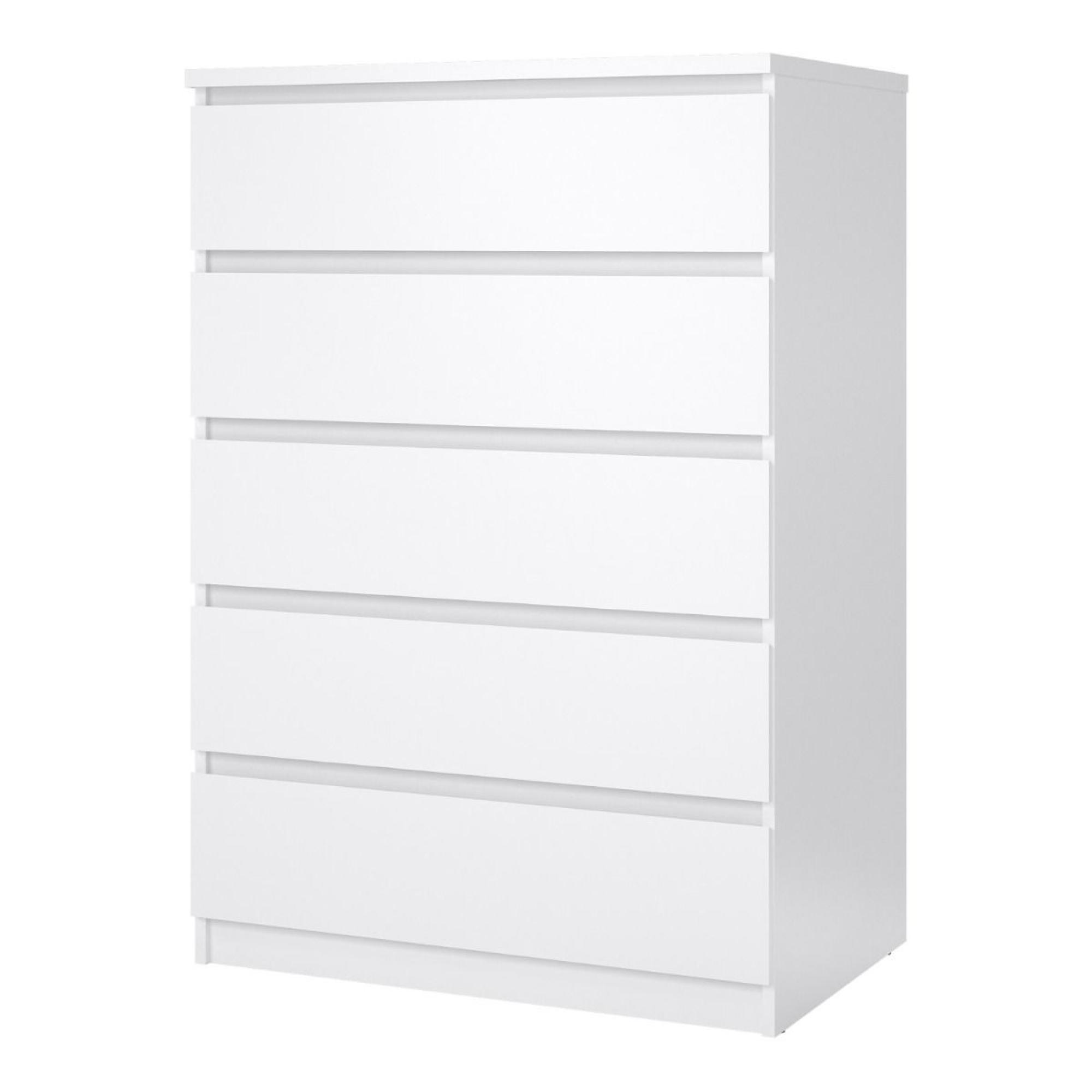 Naia Chest - 5 Drawer - White Gloss