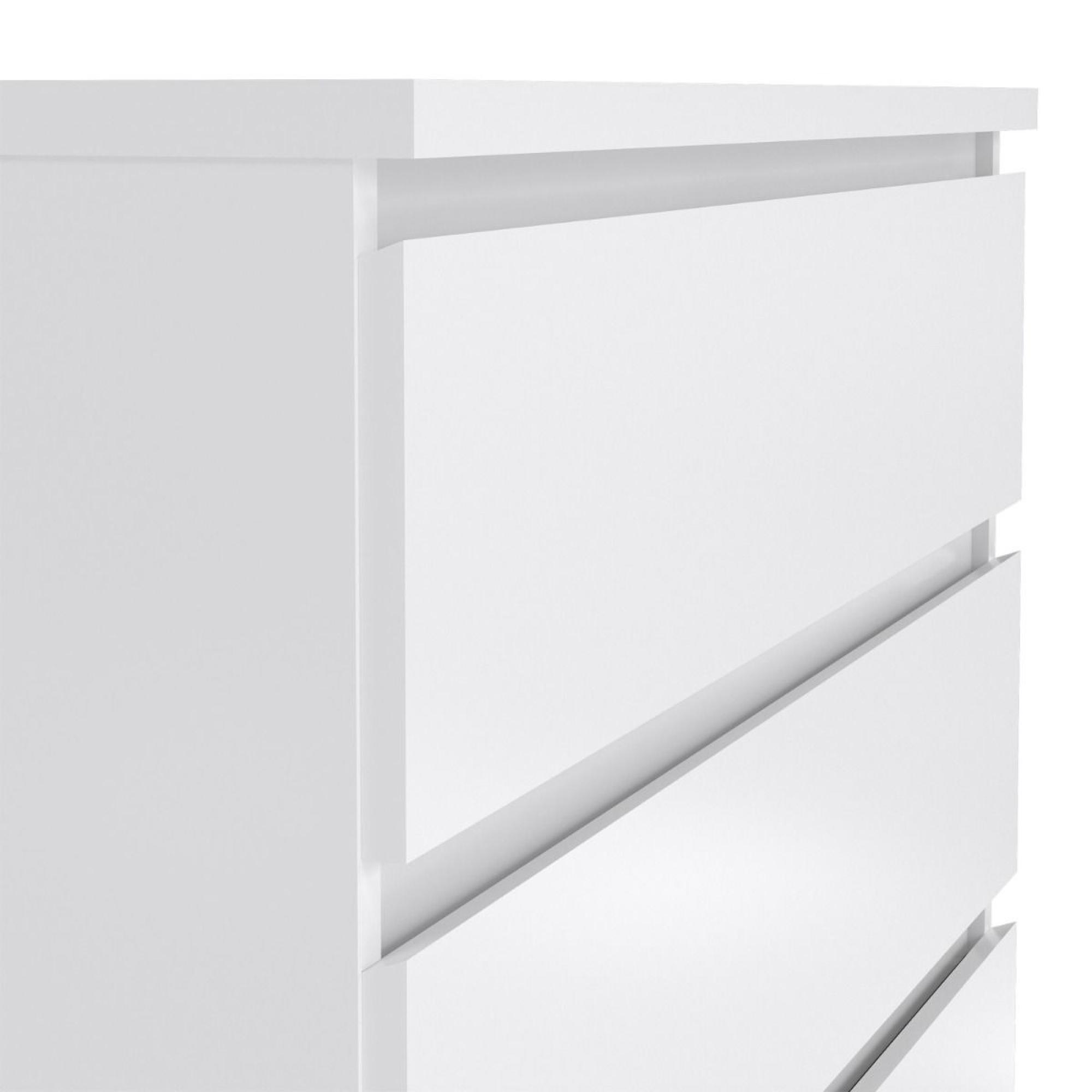 Naia Chest - 5 Drawer - White Gloss